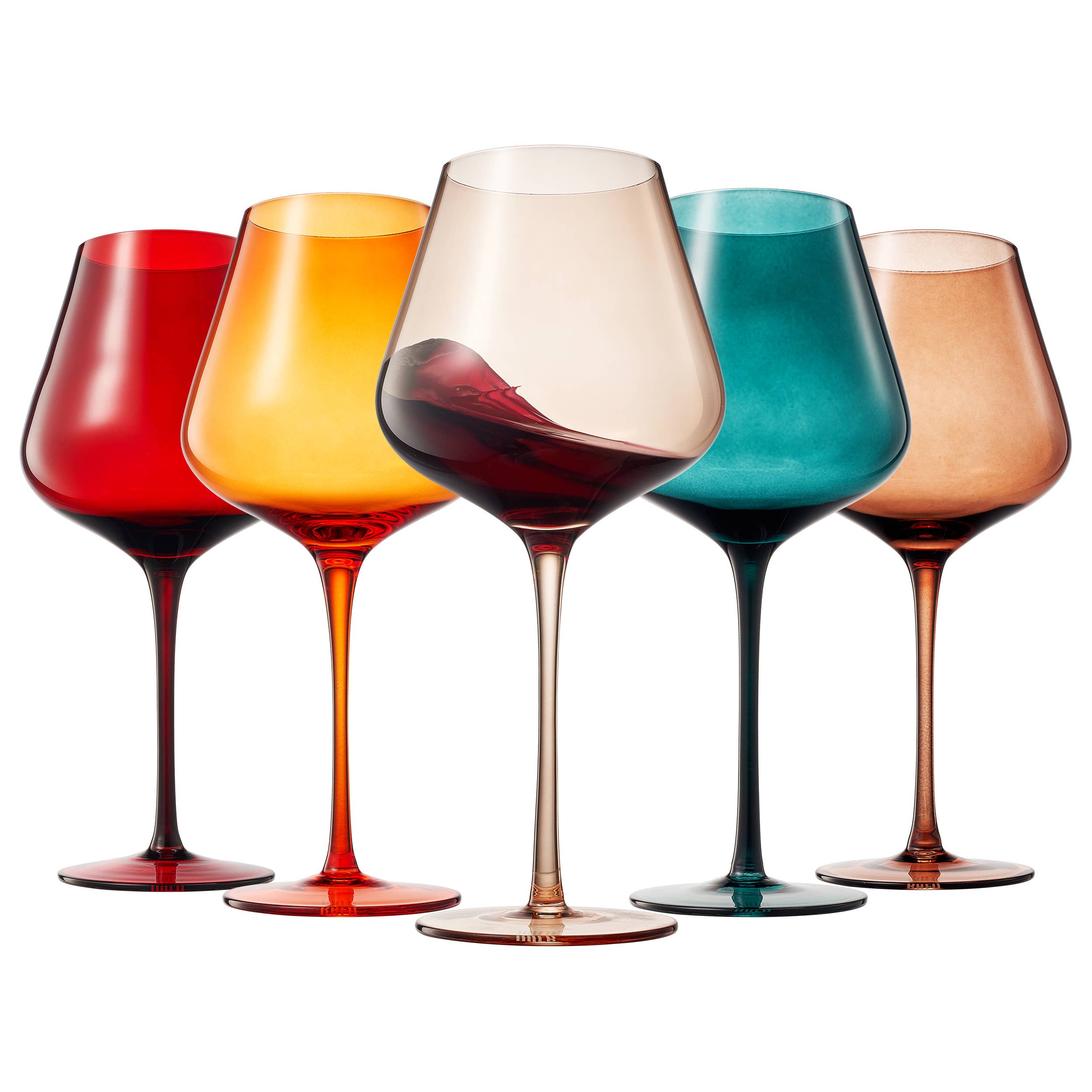 Colors of Amsterdam, City Wine Glassware | 5 Set, 20 OZ - Decor Addict, LLC