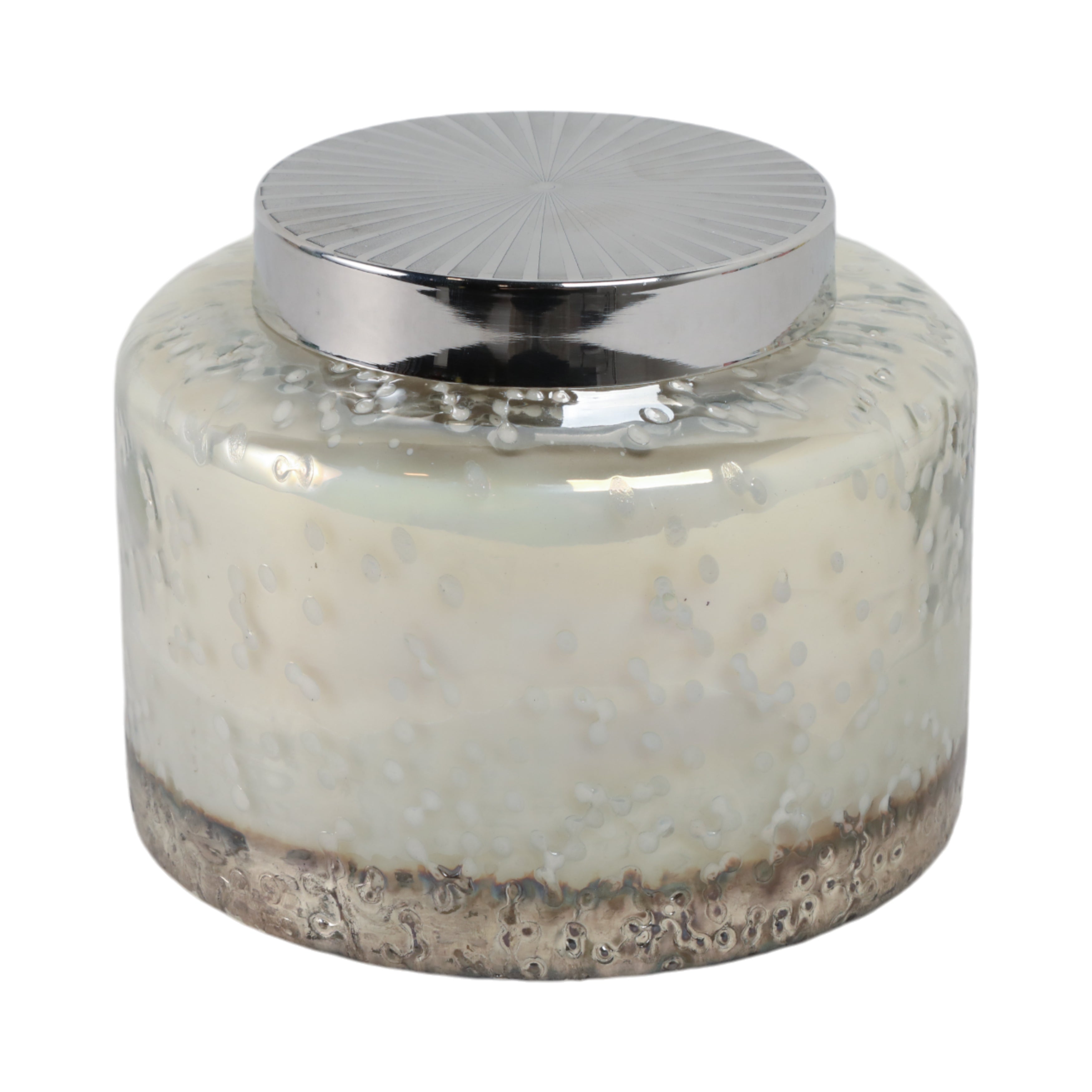 7" 71 Oz Lavender Speckle Lidded Candle, Lt Blue/s - Decor Addict, LLC