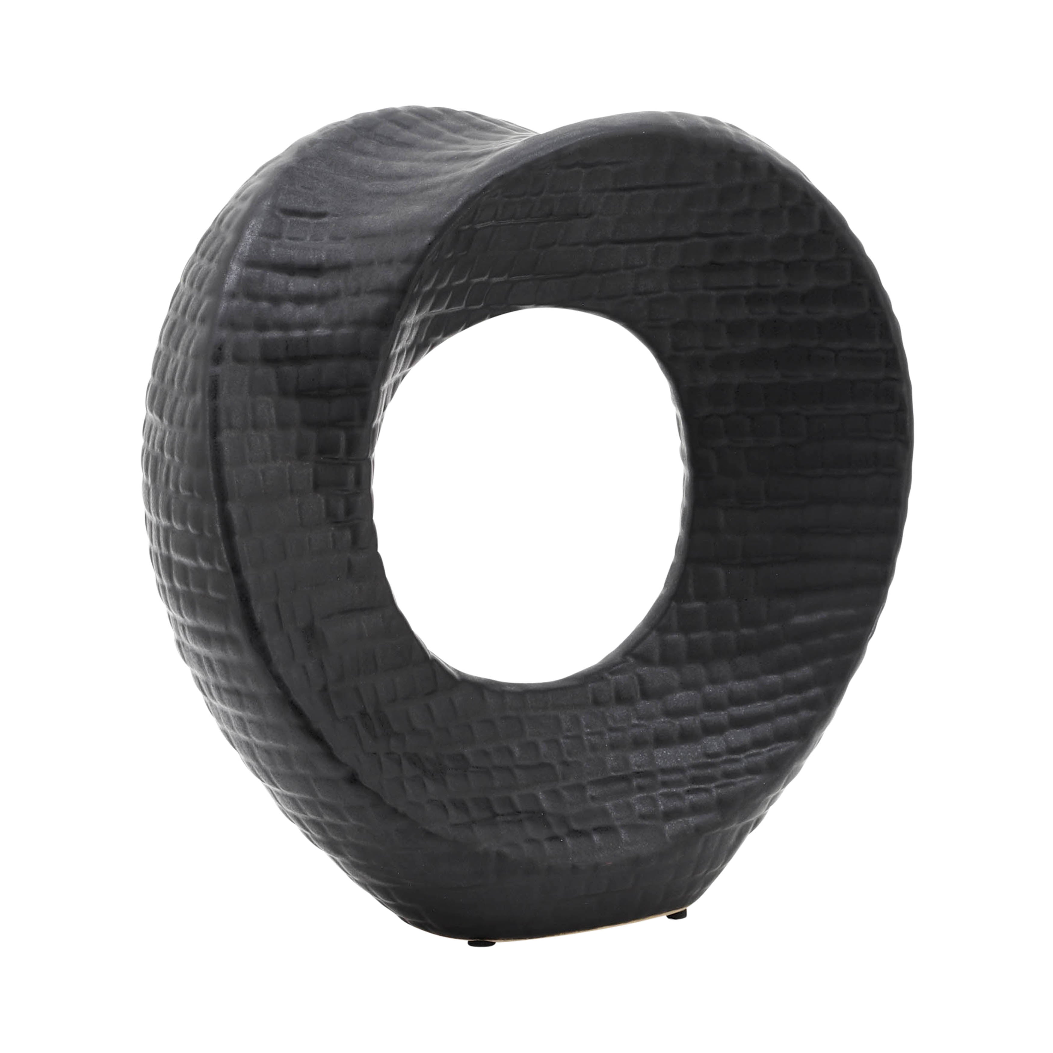 8" Textured Table Top Deco, Black - Decor Addict, LLC