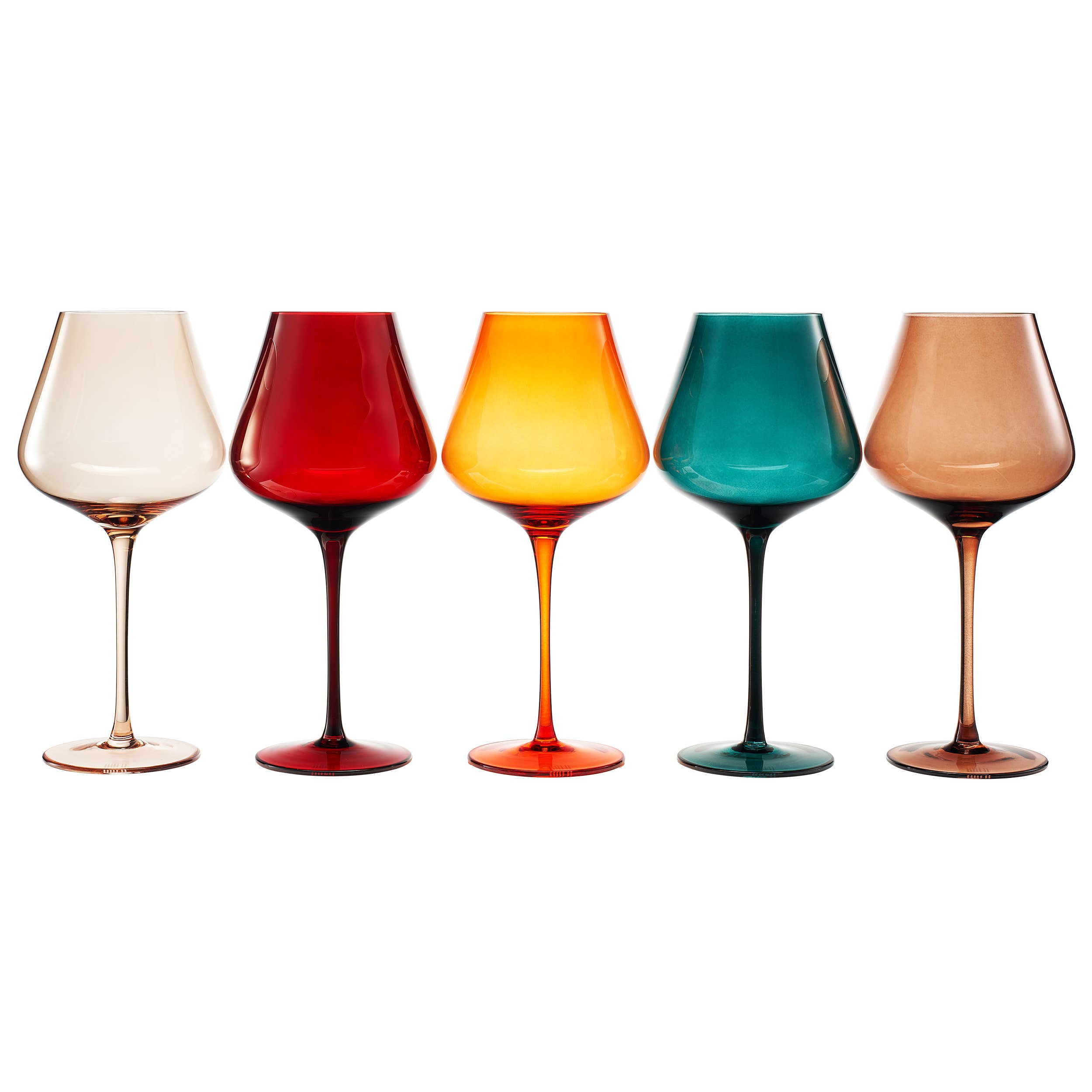 Colors of Amsterdam, City Wine Glassware | 5 Set, 20 OZ - Decor Addict, LLC