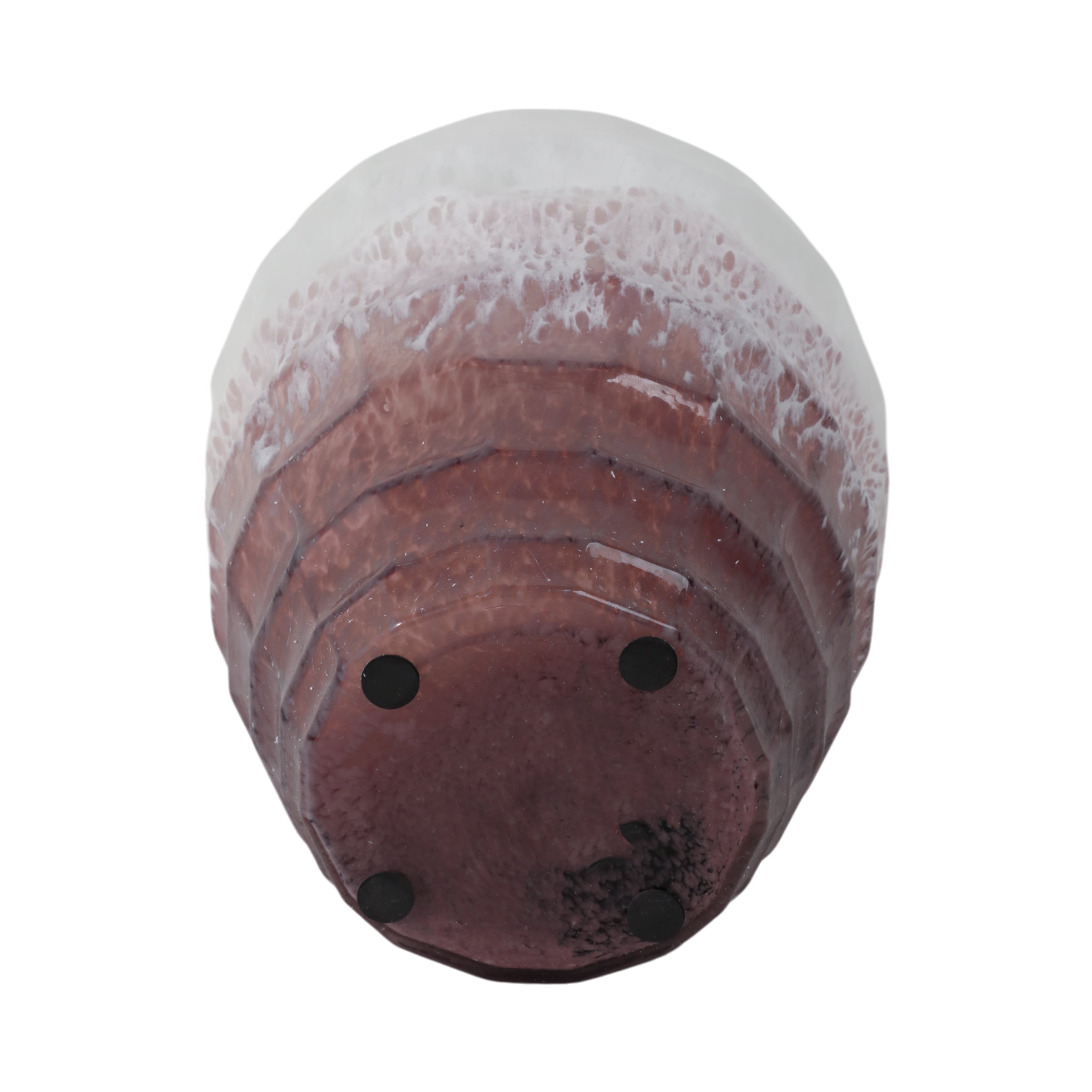 Glass, 12"h 2-tone Vase, Blush - Decor Addict, LLC