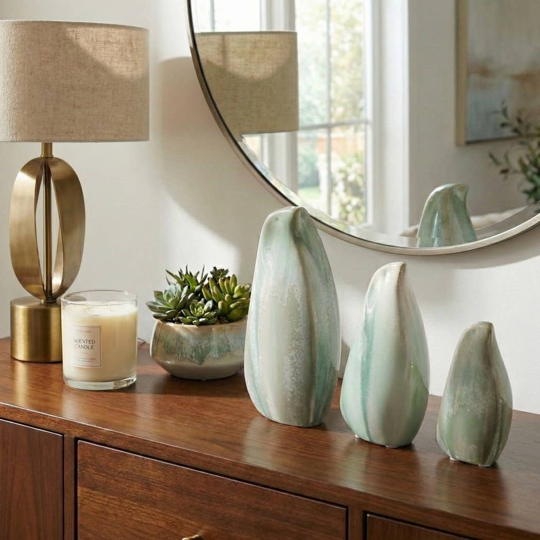 Decorative Objects Set of 3 - Blue Resin Bird, 5/7/8 in. - Decor Addict, LLC