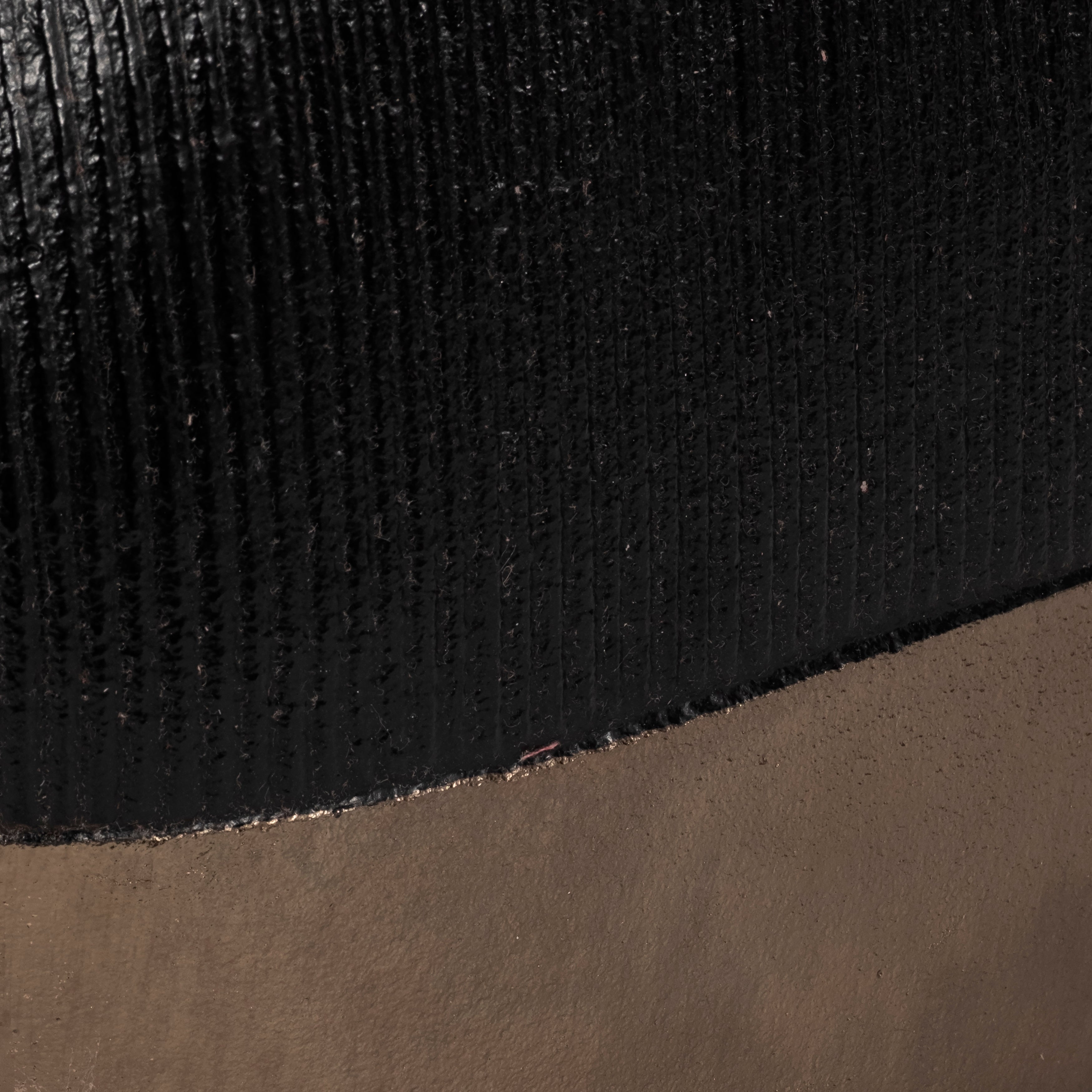 11" Color Block Round Vase, Black/brass Antique - Decor Addict, LLC