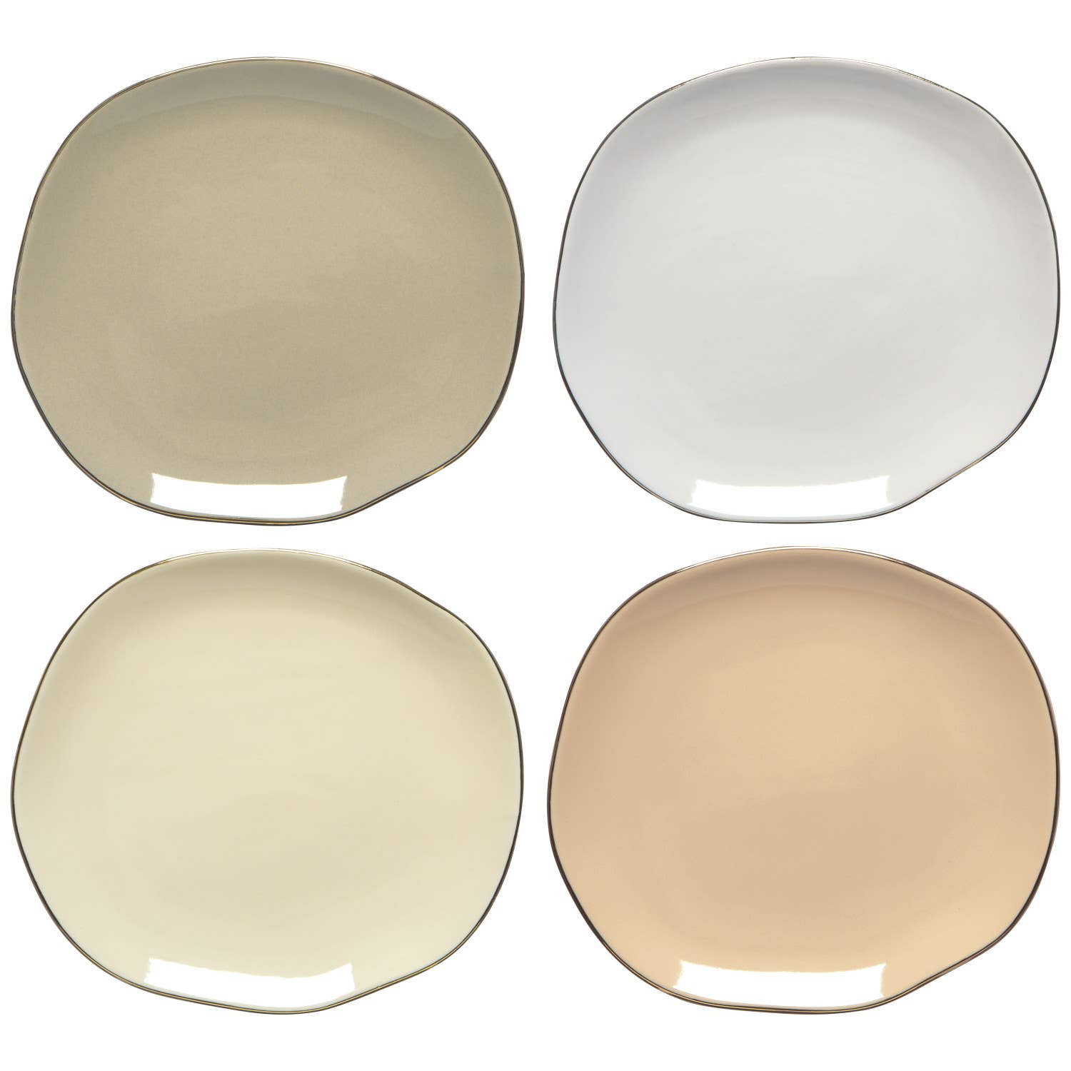 Flight Pebble Appetizer Plates Set of 4 - Decor Addict, LLC