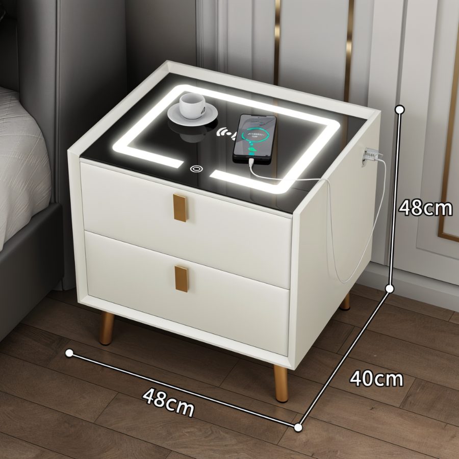 Adalea Side Table (Wireless Charging) - Decor Addict, LLC
