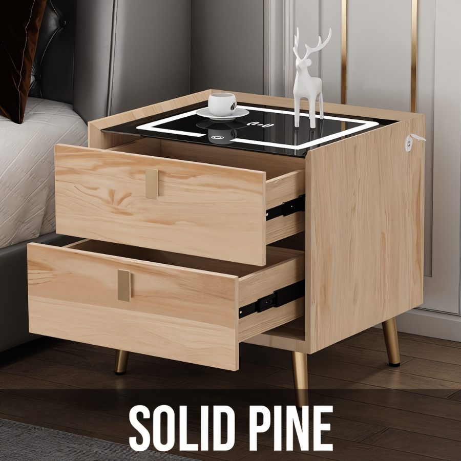 Adalea Side Table (Wireless Charging) - Decor Addict, LLC