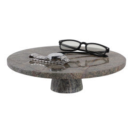 12x4" Forest Marble Cake Stand, Green - Decor Addict, LLC