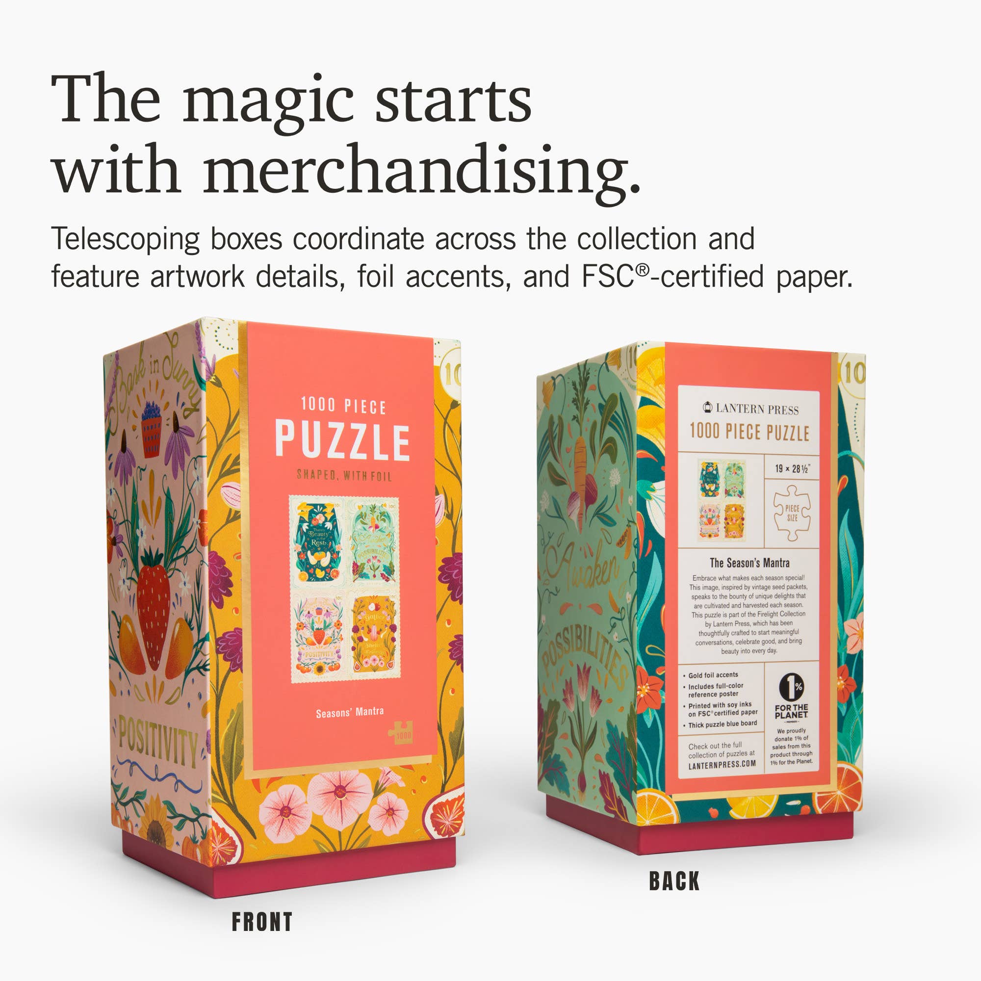 1000 PIECE PUZZLE, Seasons' Mantra, Firelight - Decor Addict, LLC