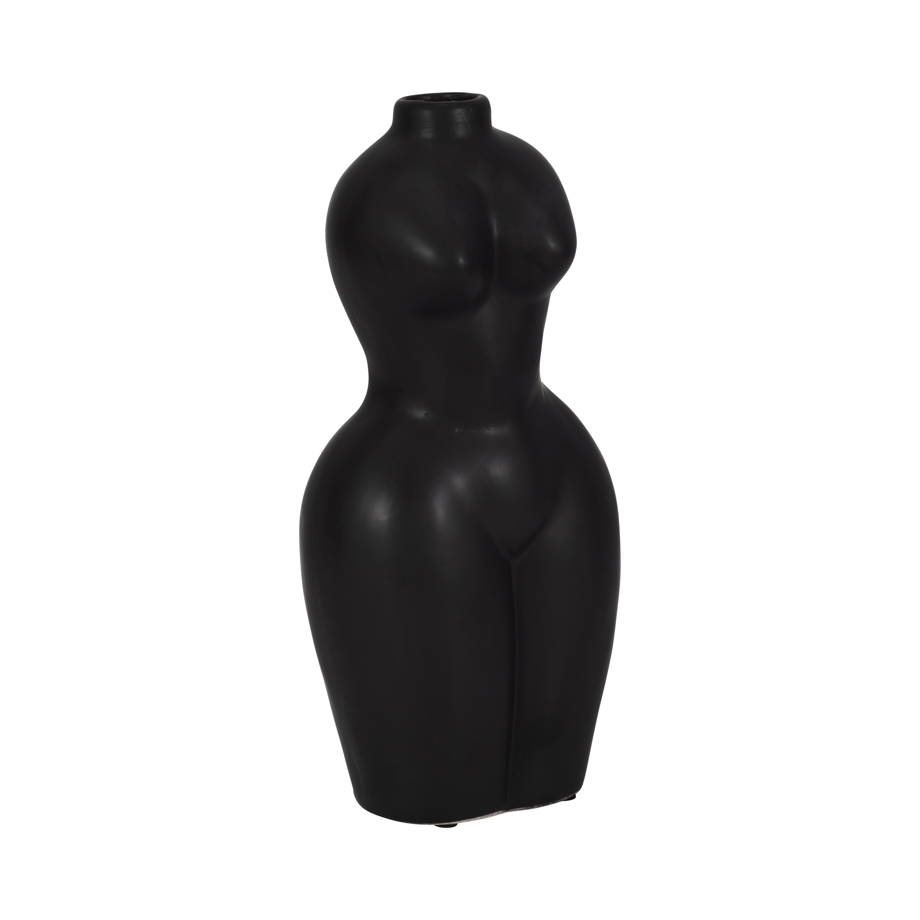 Dol, 12"h Torso Vase, Black - Decor Addict, LLC