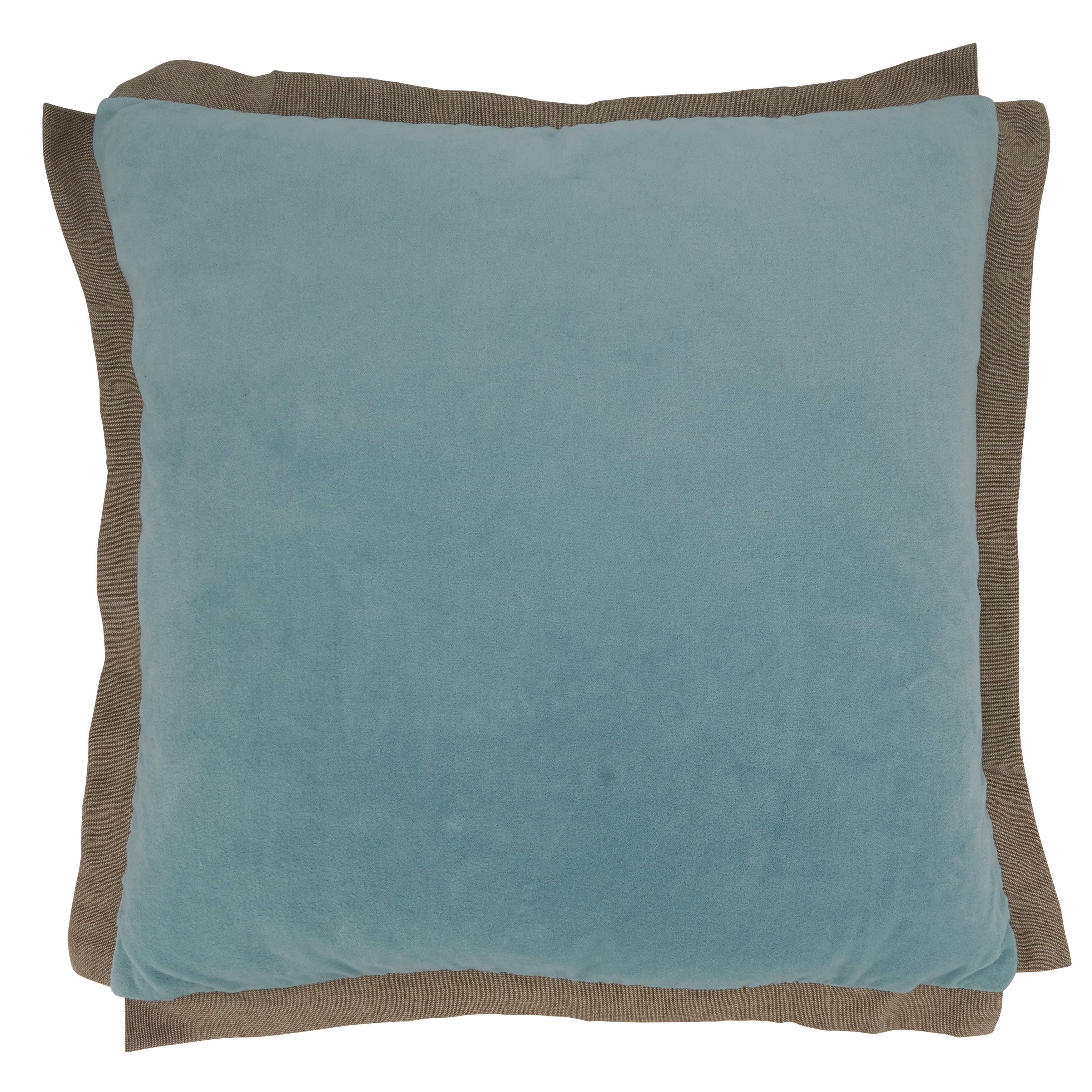 Flange Edge Velvet Pillow: Blush / Down Filled / 20" - Decor Addict, LLC