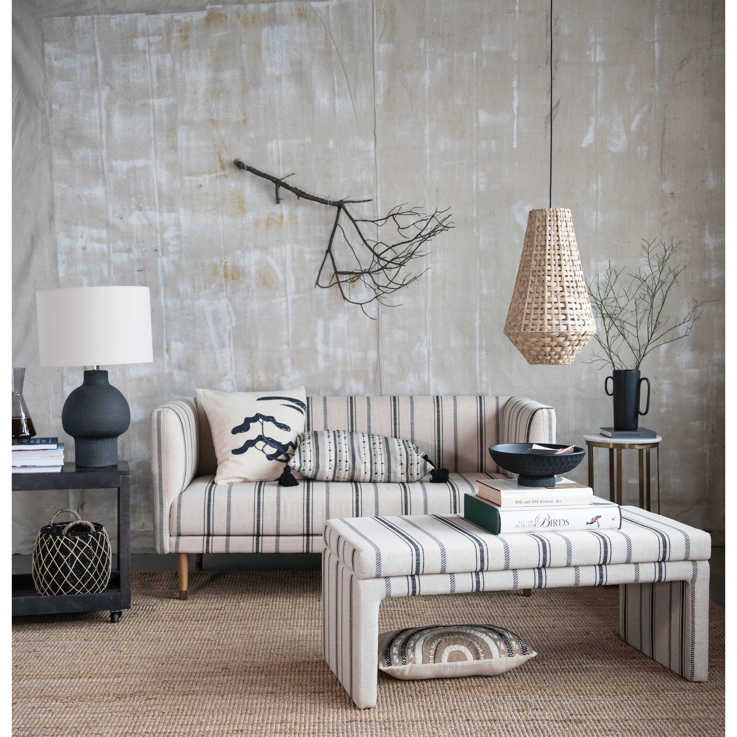 Stoneware Vase with Asymmetrical Handles