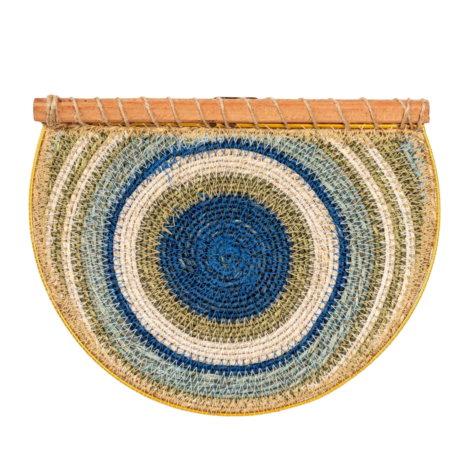 Seagrass & Mango Wood Wall Décor with Circle Design