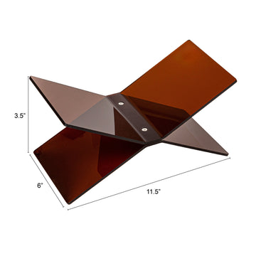 Acrylic Book Holder, Amber Color, KD - Decor Addict, LLC