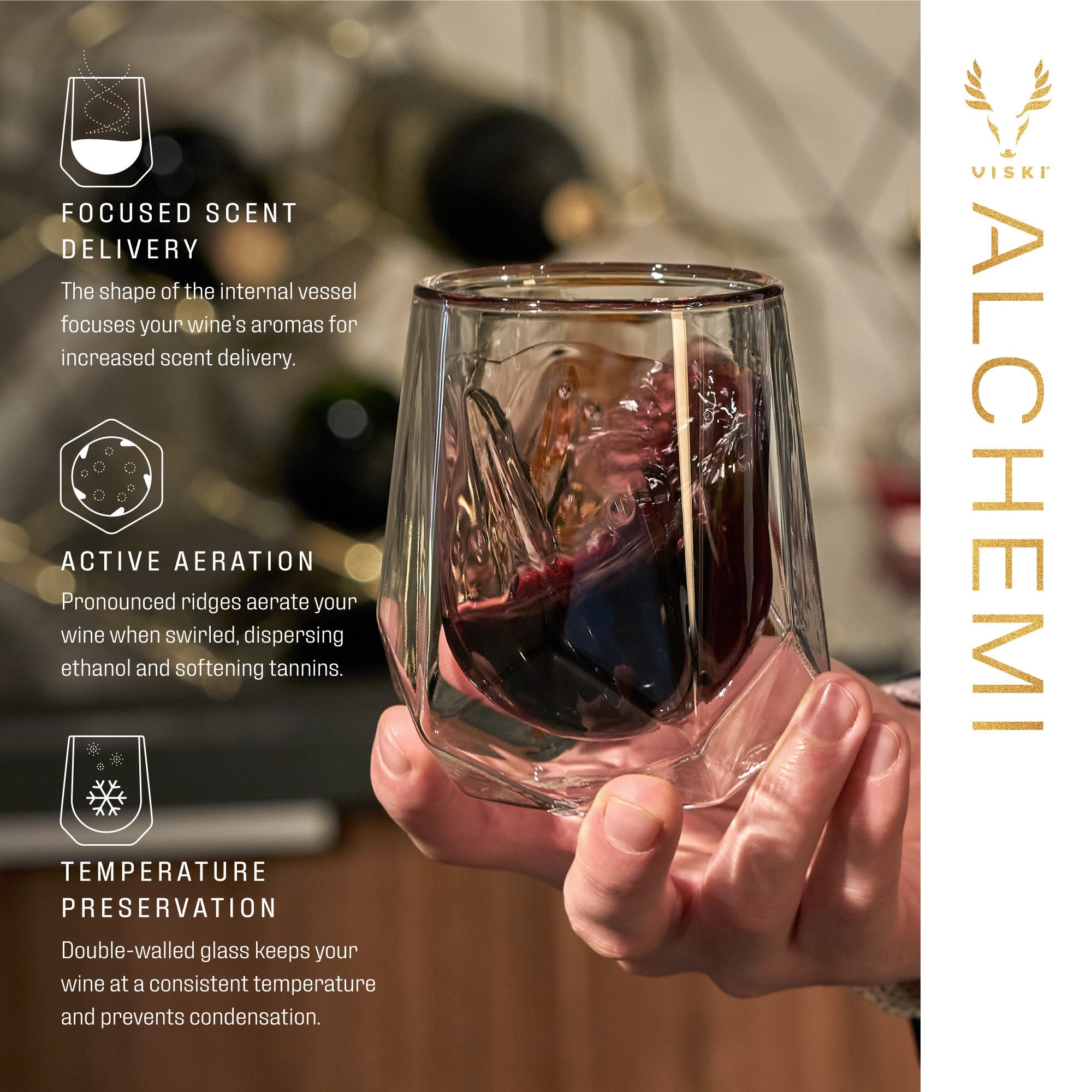 Alchemi Aerating Wine Tasting Glass - Decor Addict, LLC