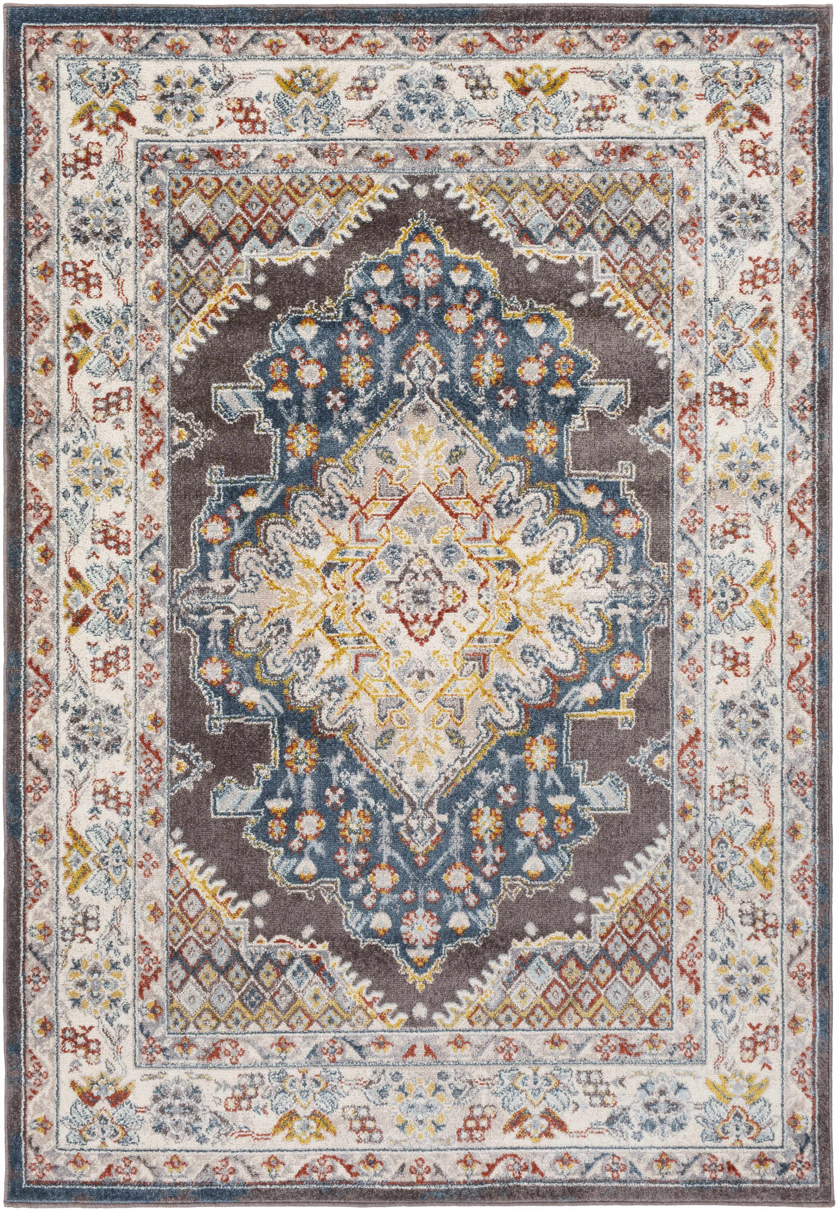 Haymond Brown Medallion Area Rug - Decor Addict, LLC