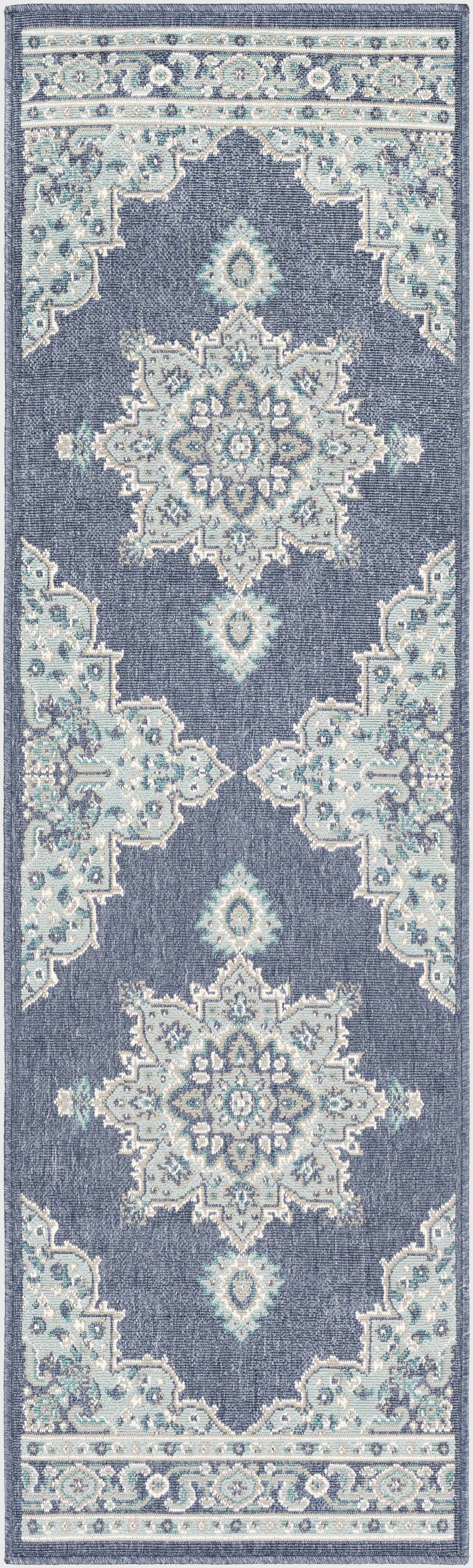 Ferron Teal Medallion Area Rug - Decor Addict, LLC
