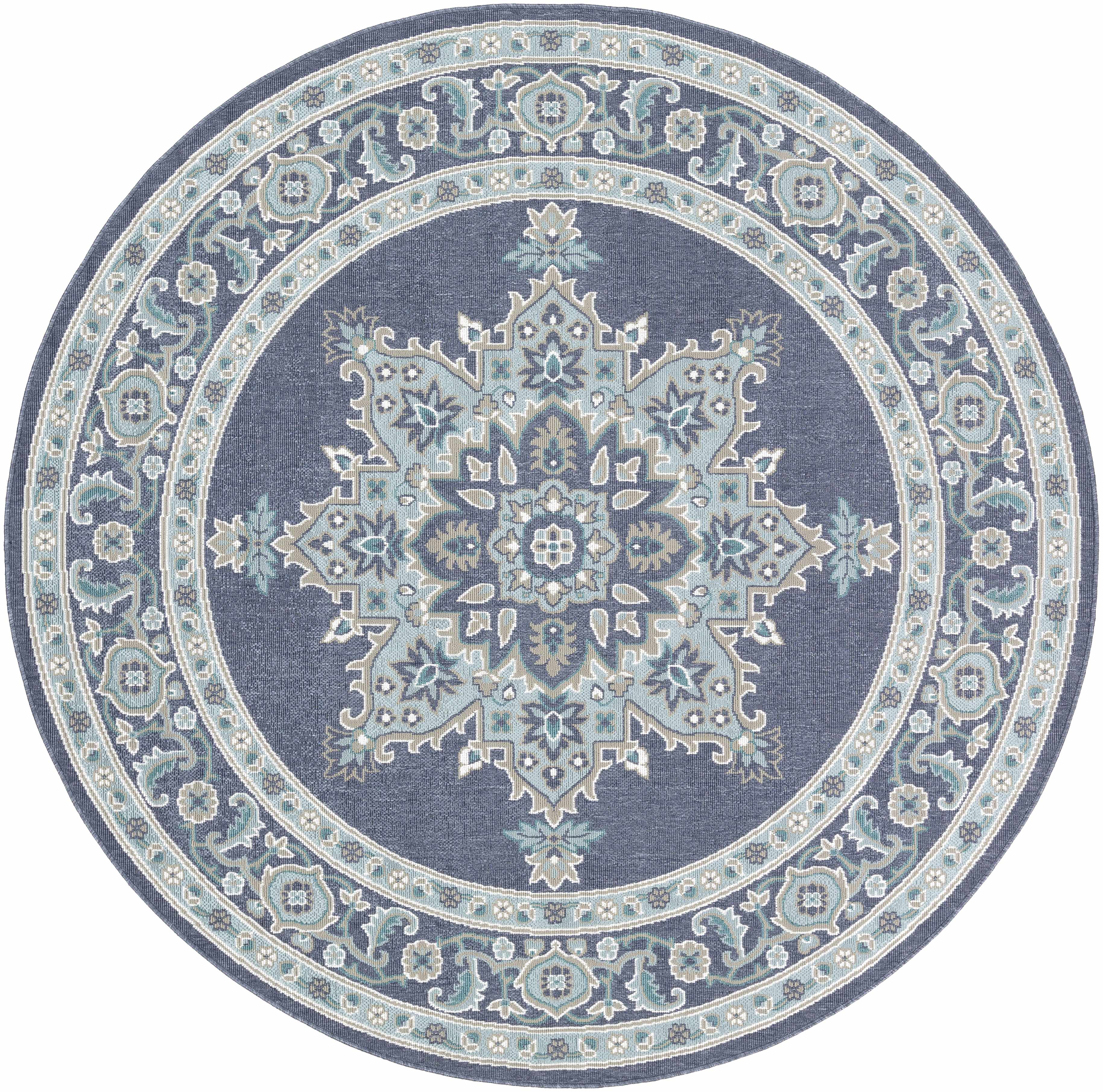 Ferron Teal Medallion Area Rug - Decor Addict, LLC