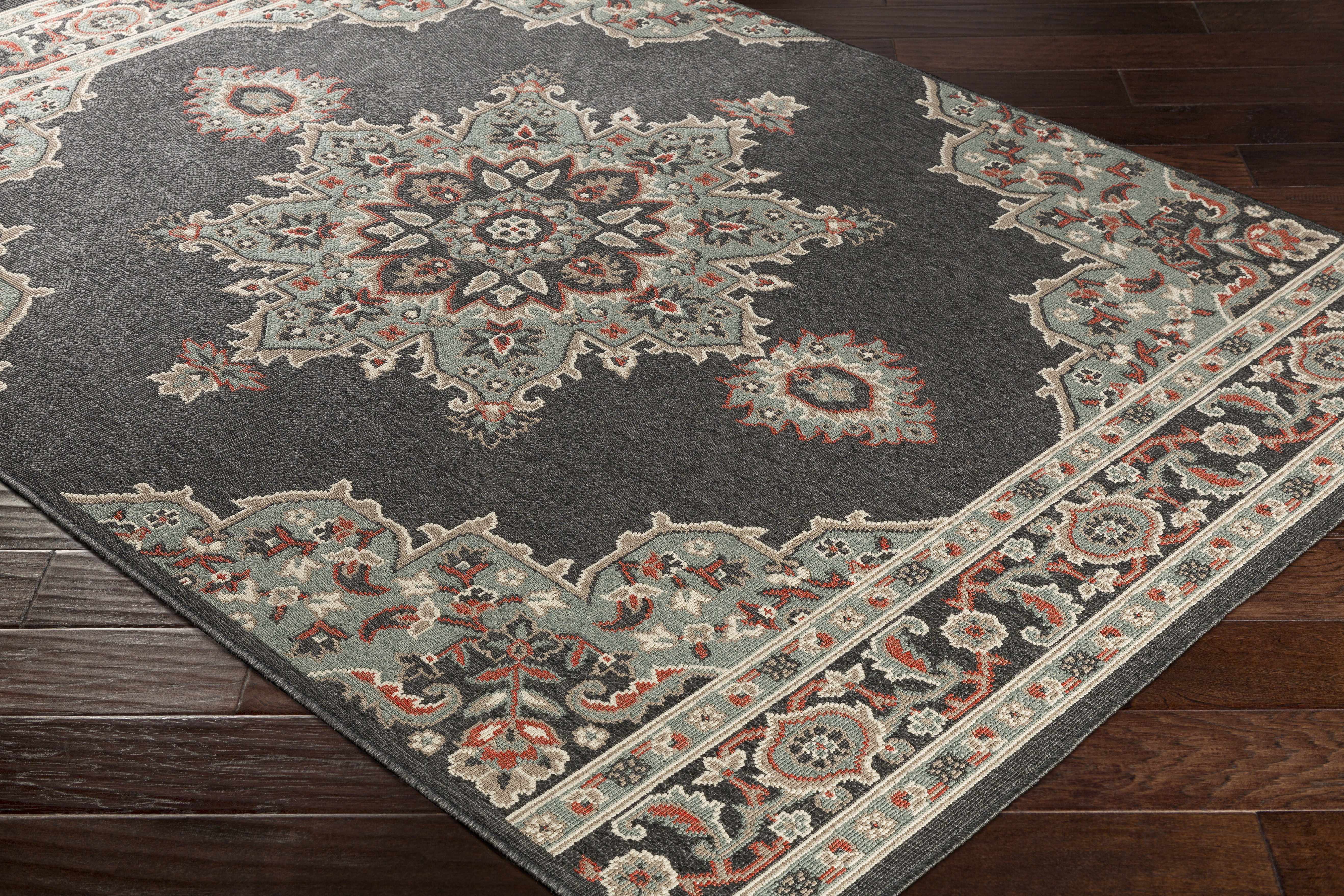 Roseglen Brown Medallion Area Rug - Decor Addict, LLC