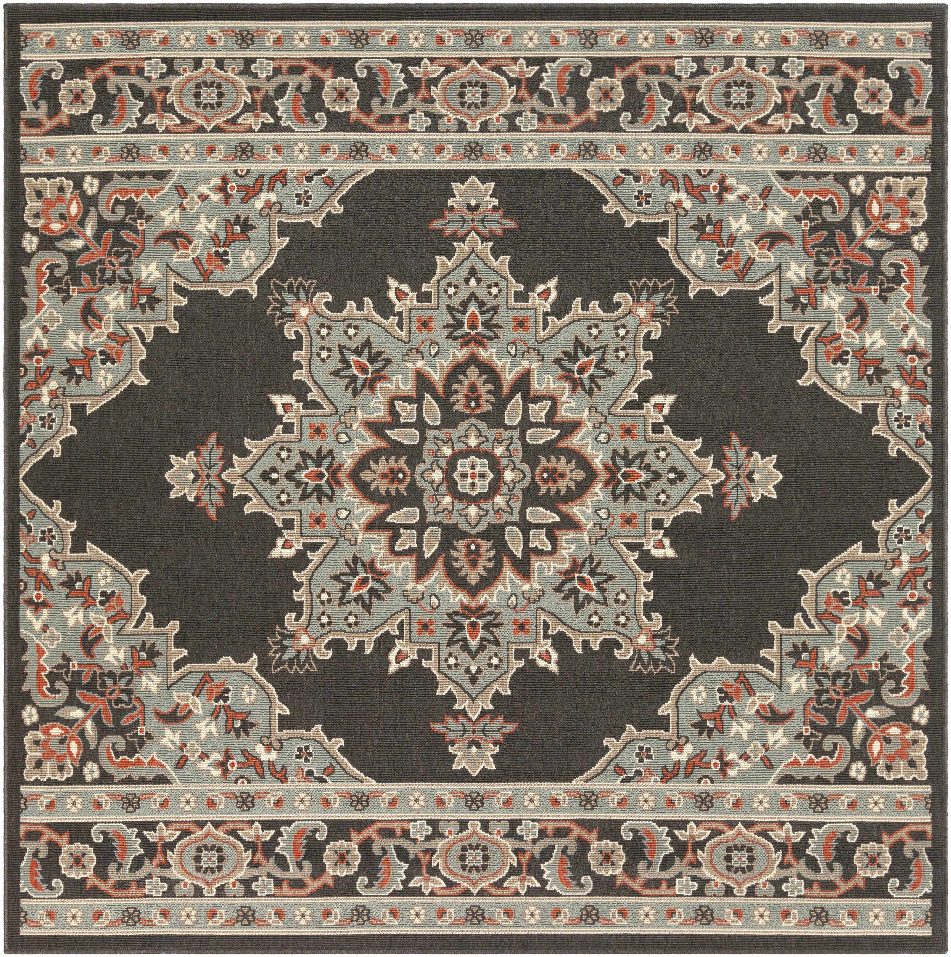 Roseglen Brown Medallion Area Rug - Decor Addict, LLC