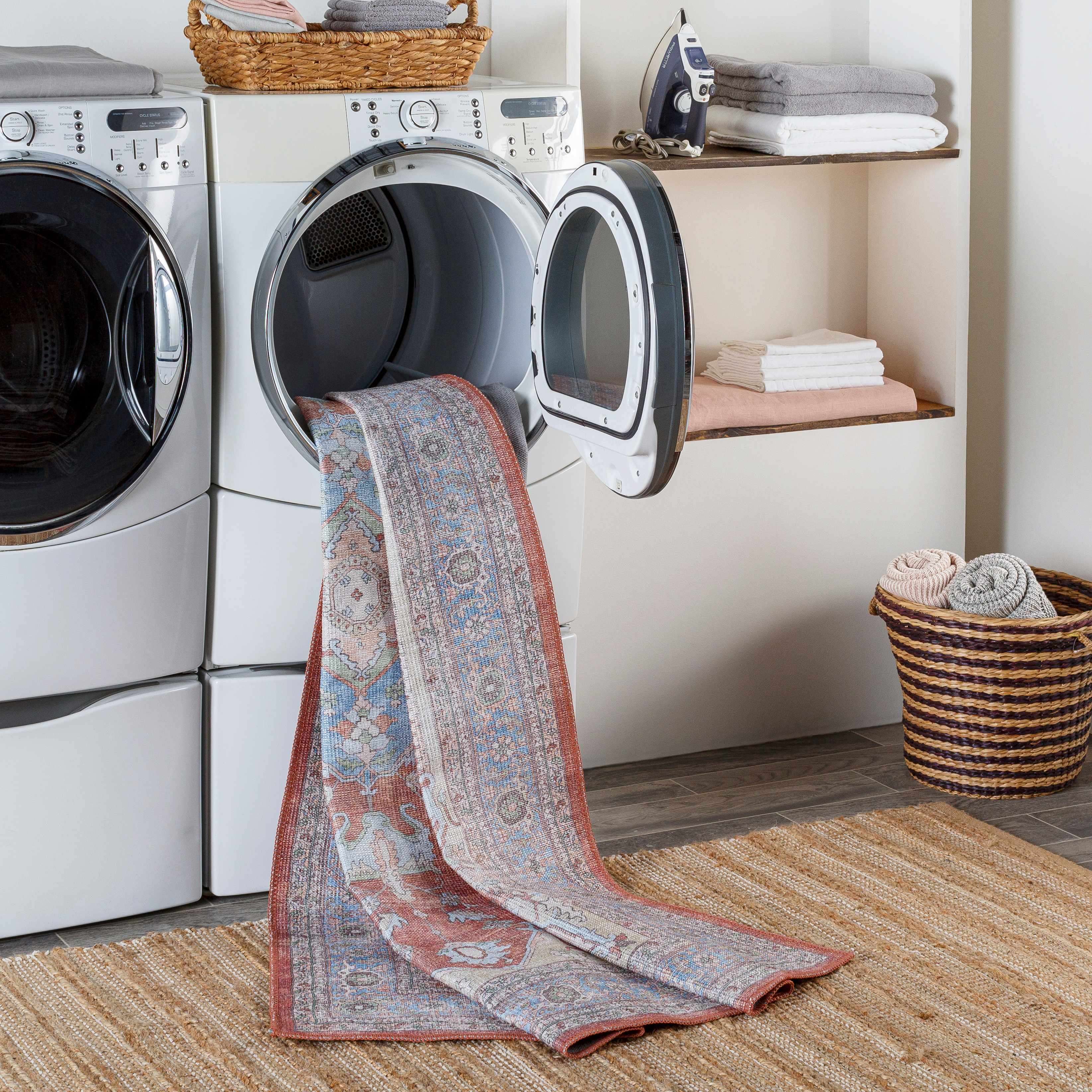 Brown Bagamanoc Medallion Washable Area Rug - Decor Addict, LLC