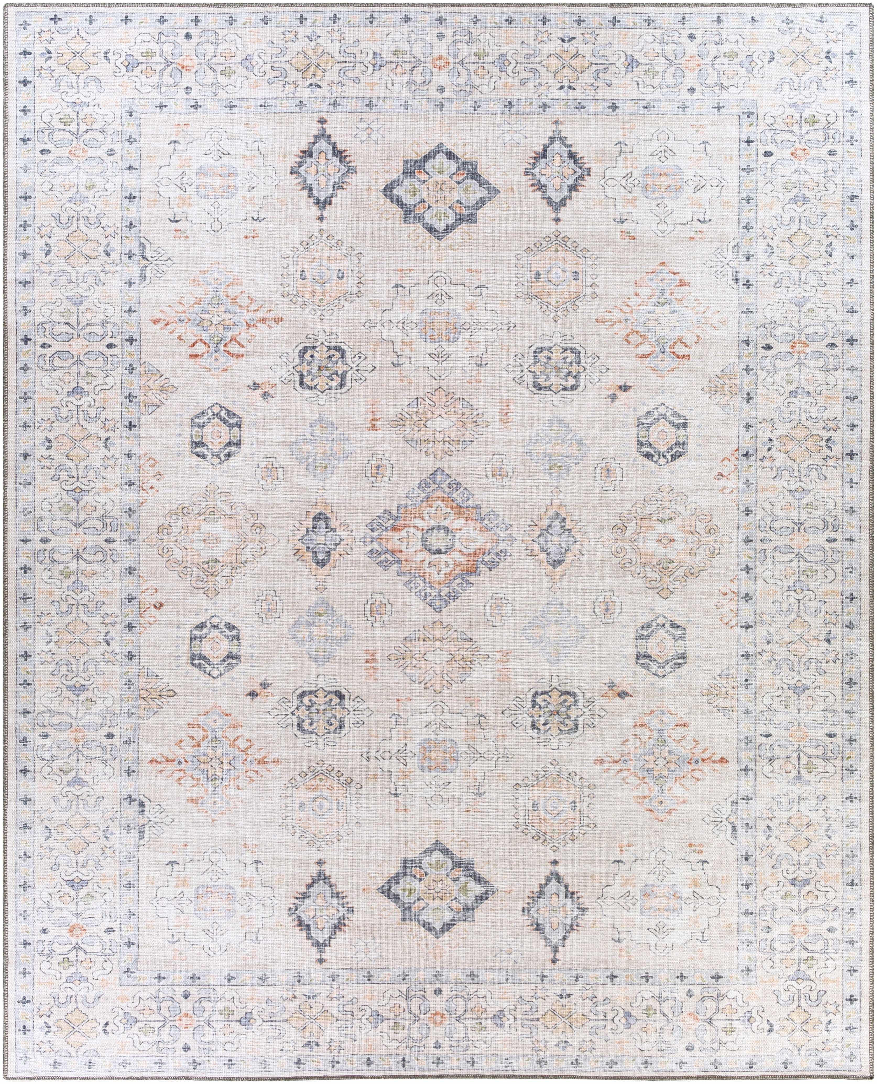 Beige Beckett Vintage Washable Area Rug - Decor Addict, LLC
