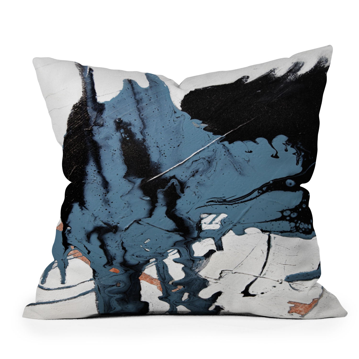 alyssa hamilton art black diamond a minimal abstract throw pillow - Decor Addict, LLC