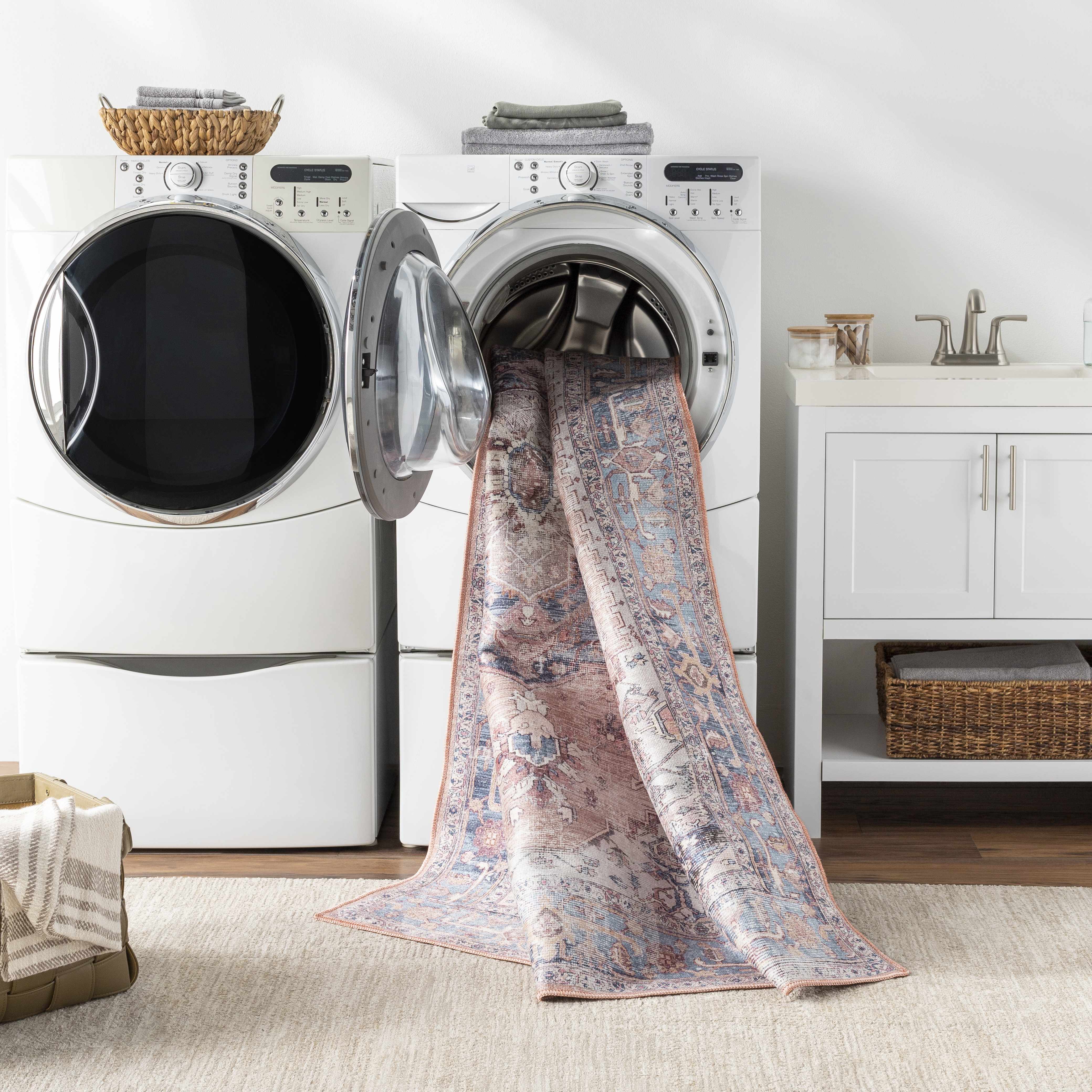 Kera Rust Washable Area Rug - Decor Addict, LLC