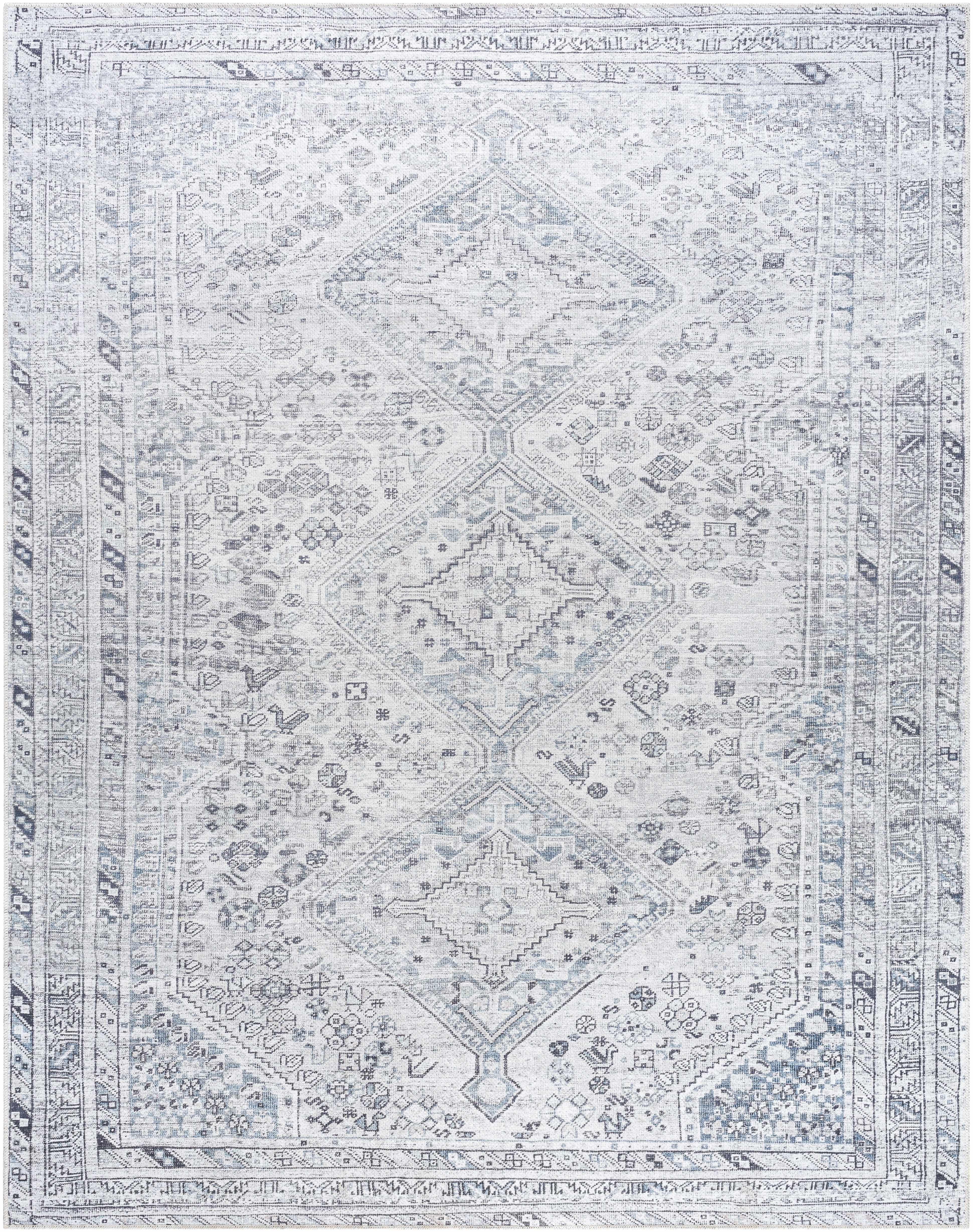 Barny Gray Washable Area Rug - Decor Addict, LLC