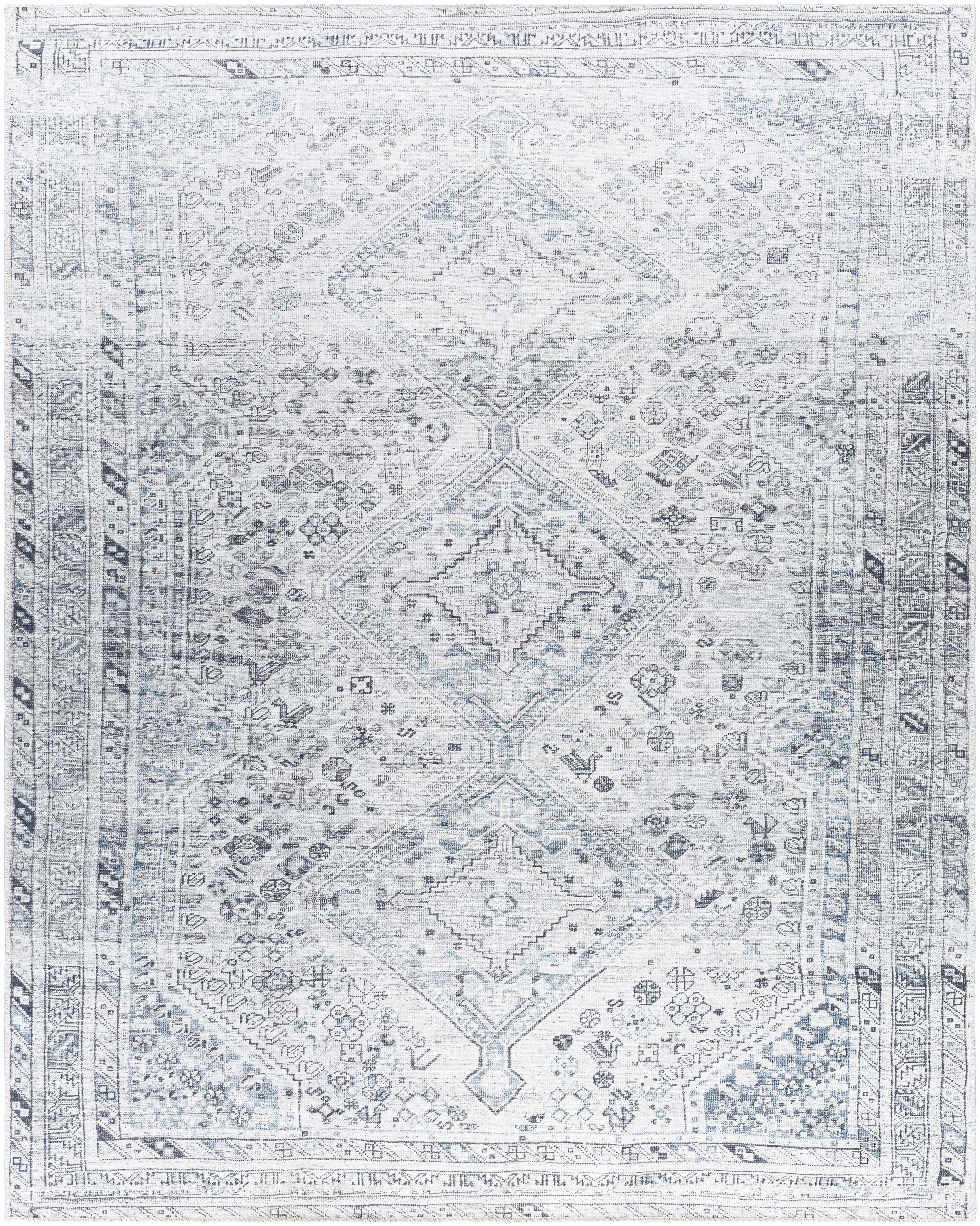 Barny Gray Washable Area Rug - Decor Addict, LLC
