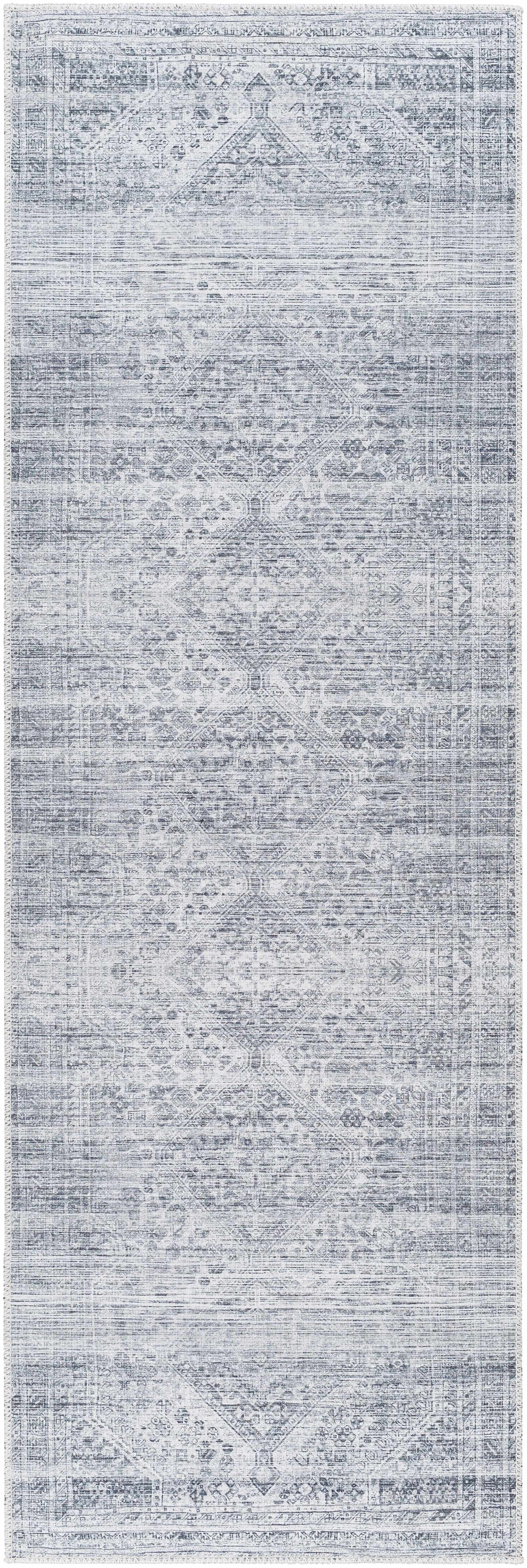 Barny Cream & Gray Washable Area Rug - Decor Addict, LLC