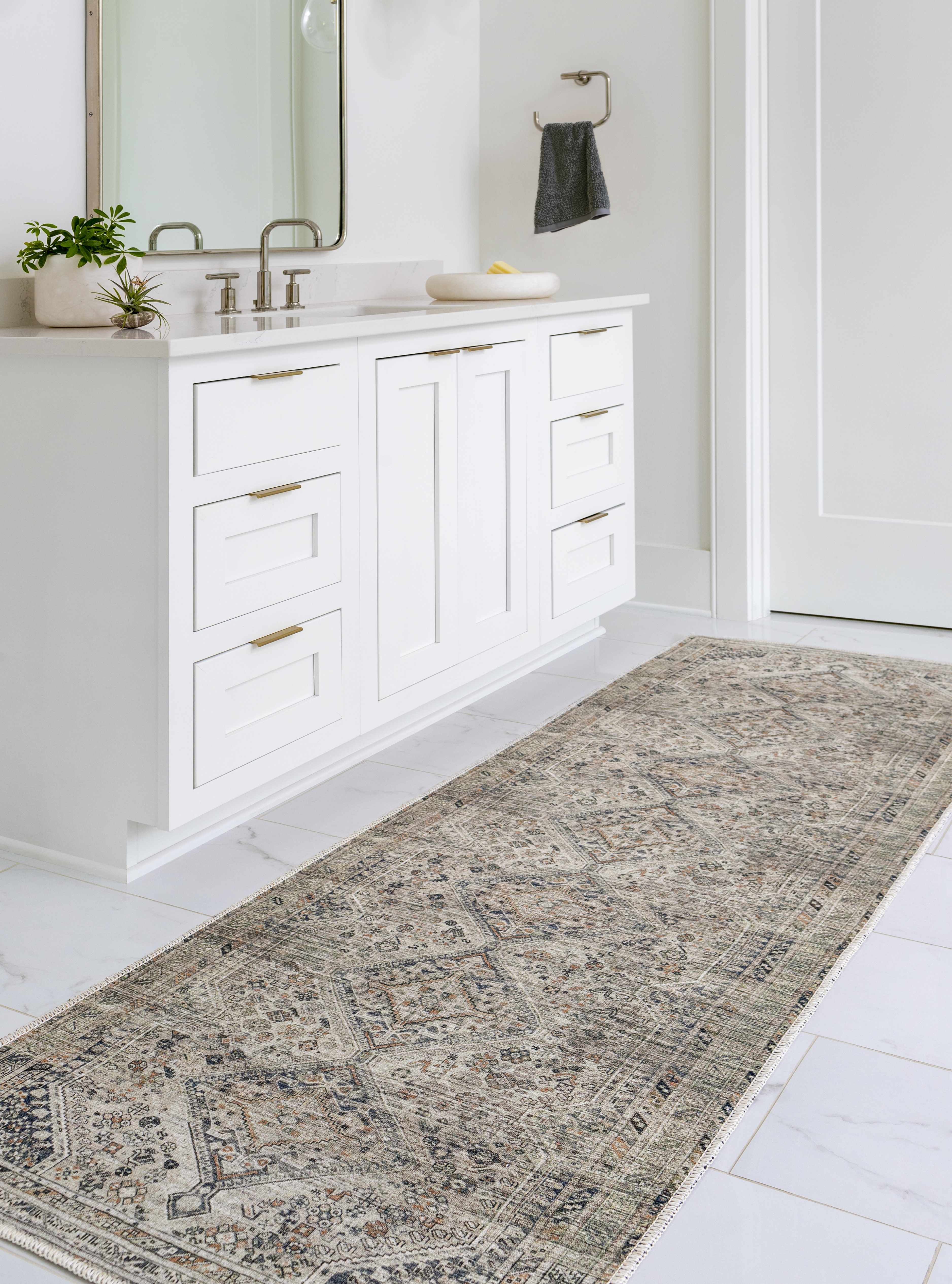 Barny Beige Washable Area Rug - Decor Addict, LLC