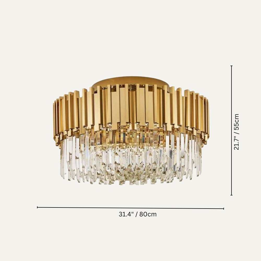 Astralis Round Flush Mount Chandelier - Decor Addict, LLC