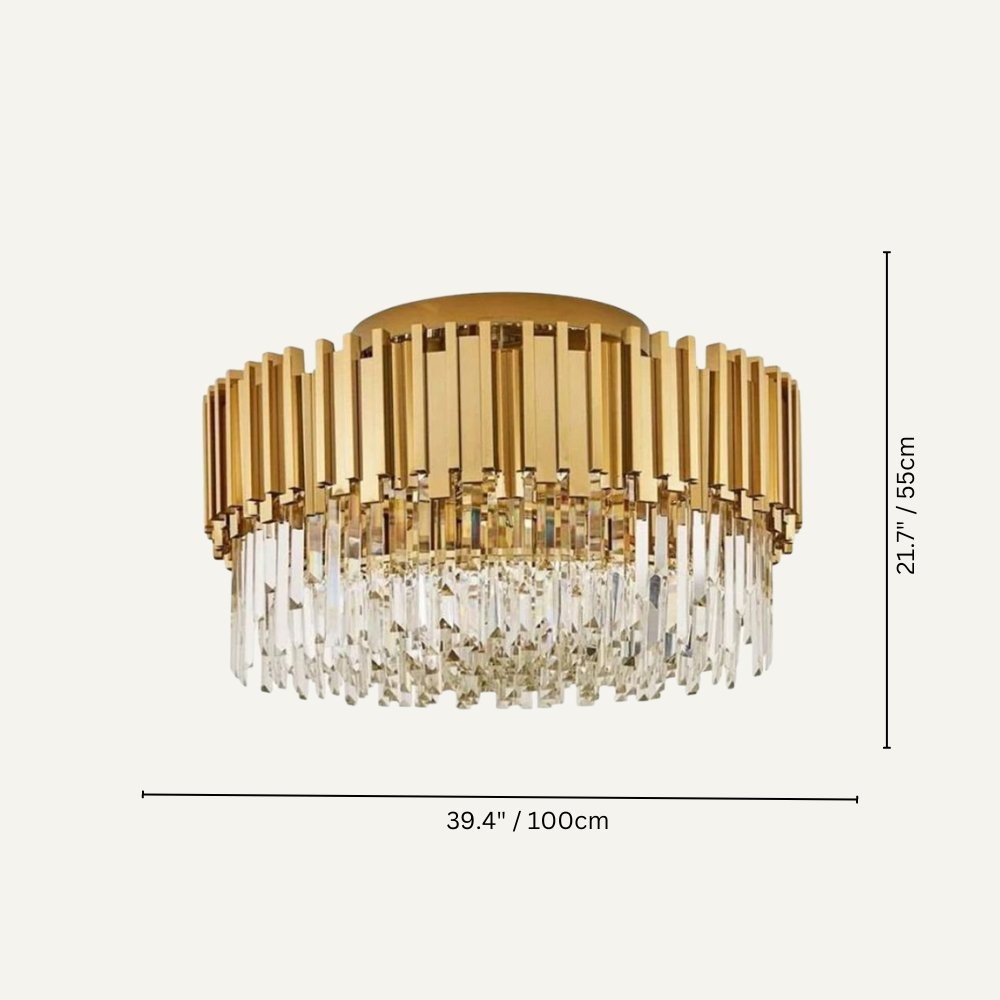 Astralis Round Flush Mount Chandelier - Decor Addict, LLC