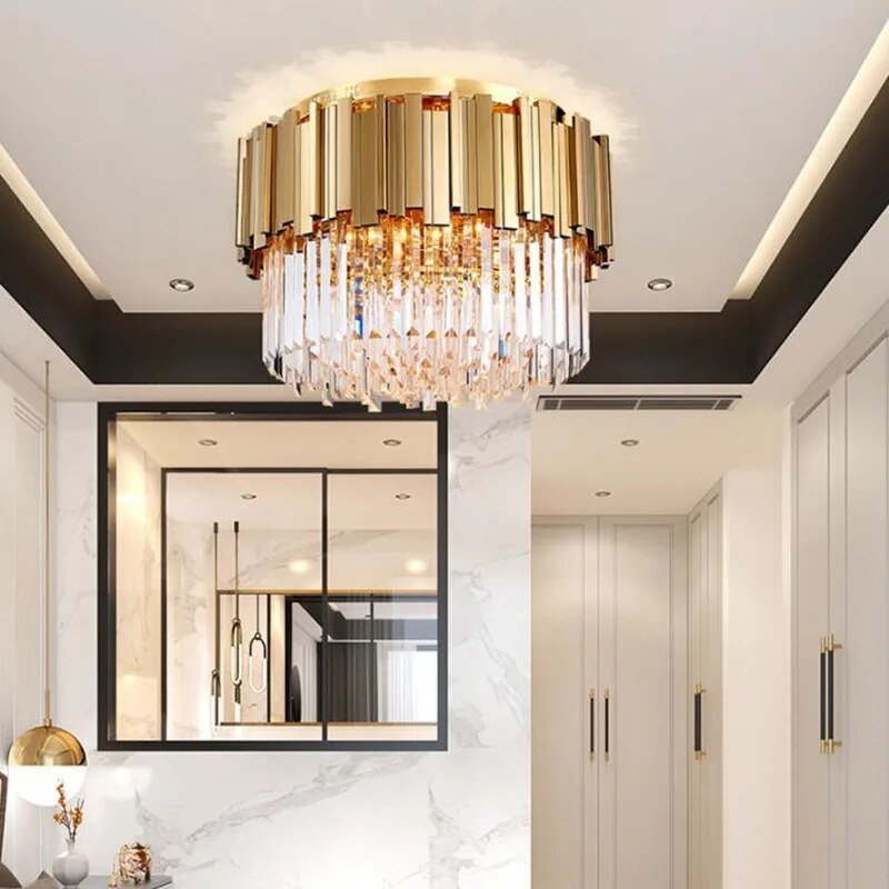 Astralis Round Flush Mount Chandelier - Decor Addict, LLC
