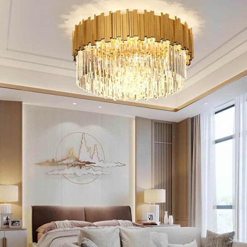 Astralis Round Flush Mount Chandelier - Decor Addict, LLC