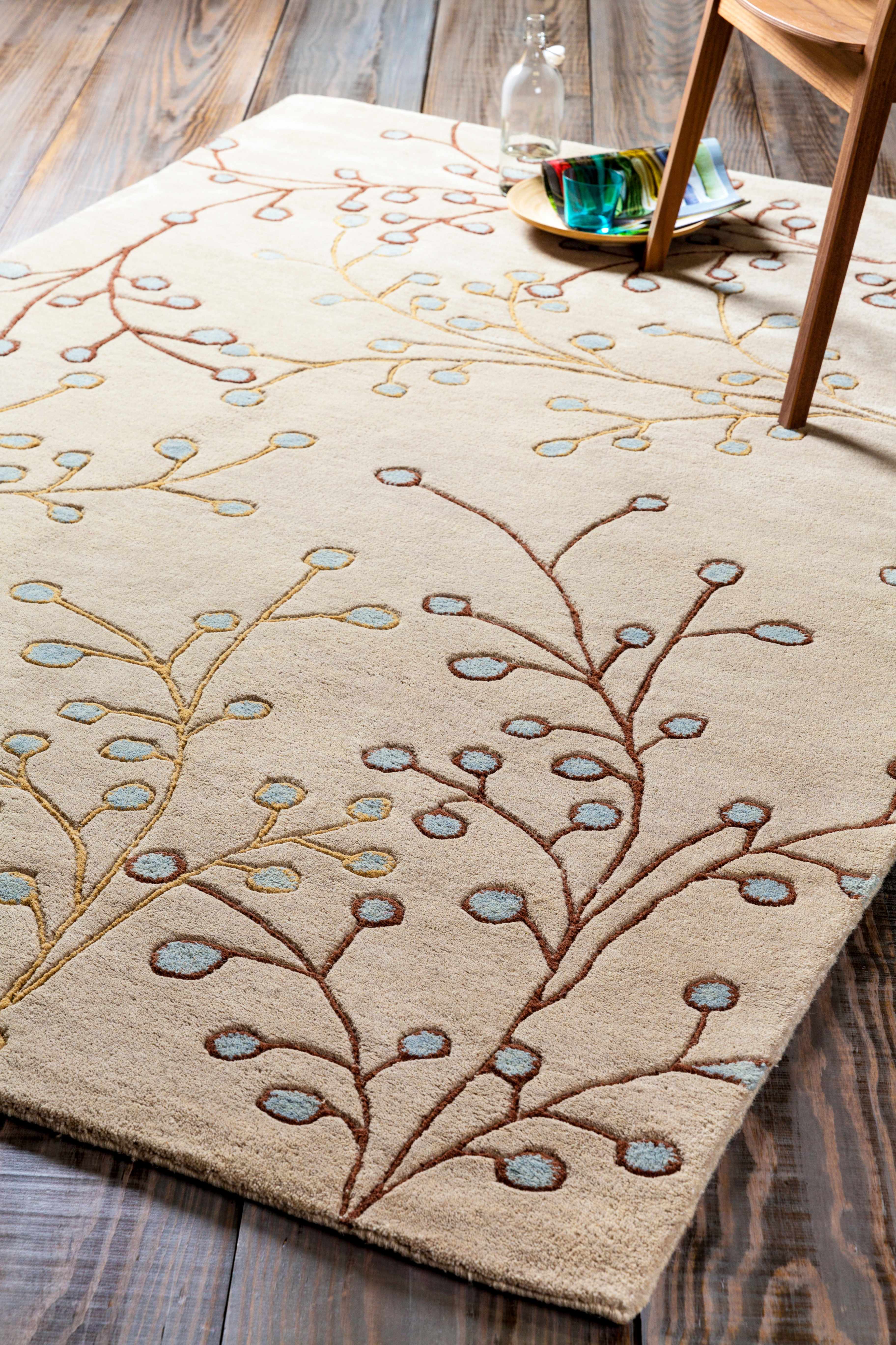 Elsu Beige&Gray Wool Rug - Decor Addict, LLC