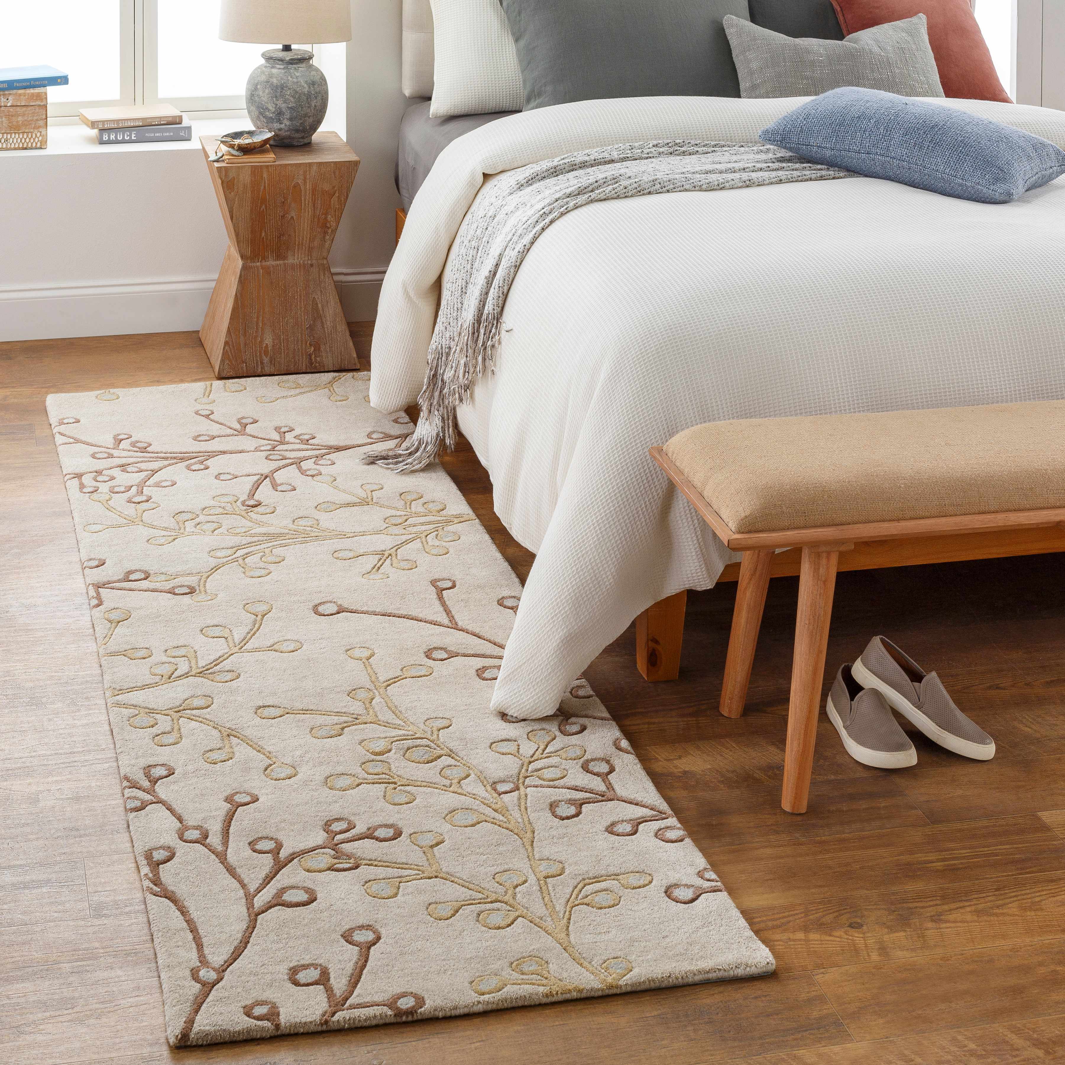 Elsu Beige&Gray Wool Rug - Decor Addict, LLC