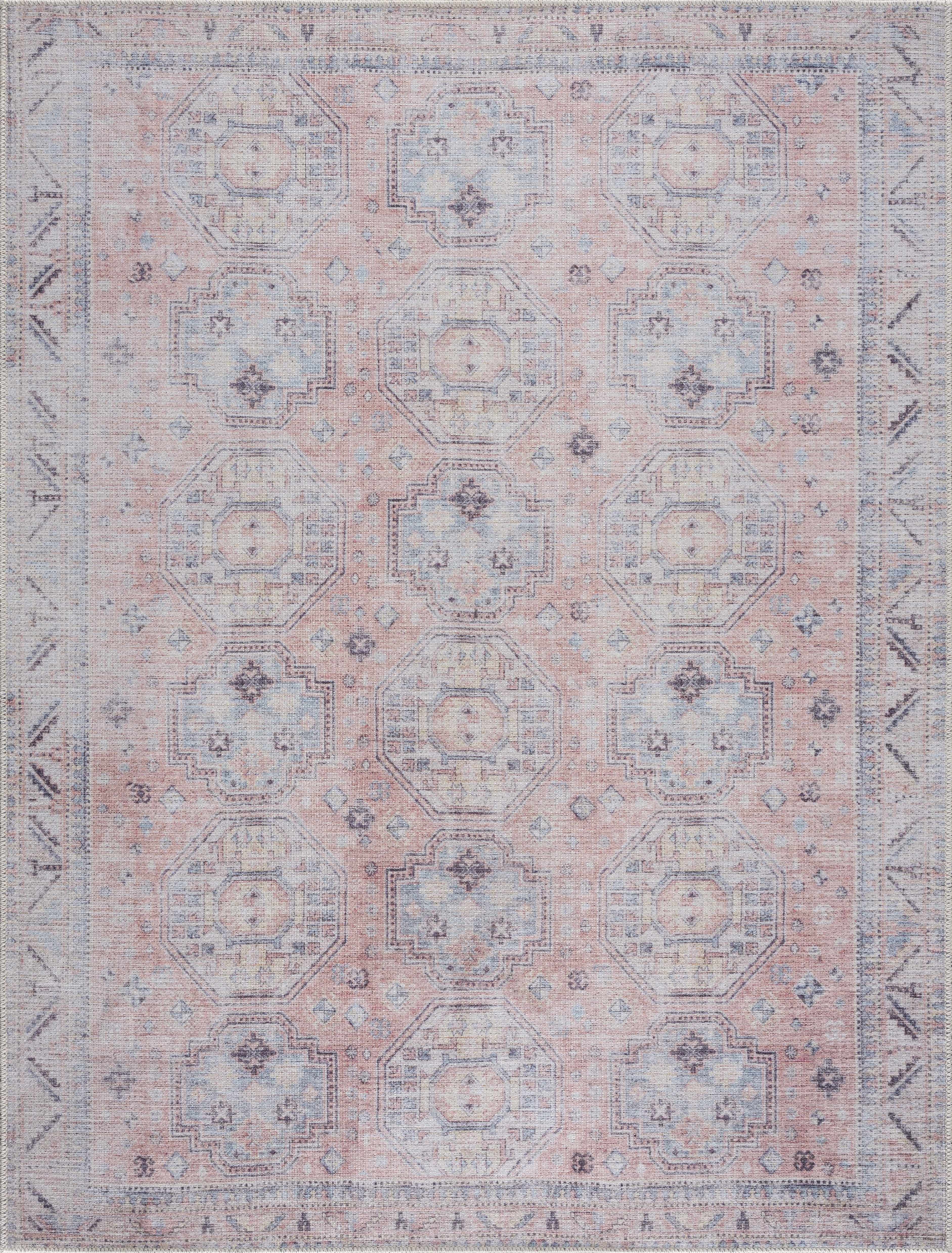 Morcott Peach Washable Area Rug - Decor Addict, LLC