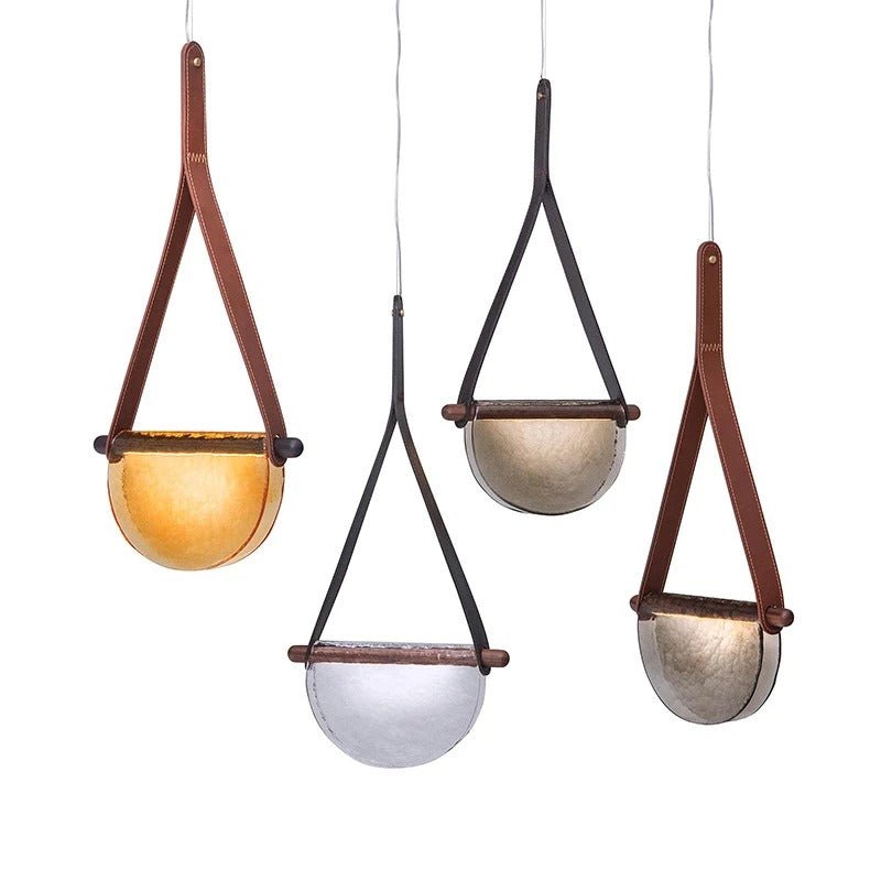Avgi Leather Pendant Light - Decor Addict, LLC
