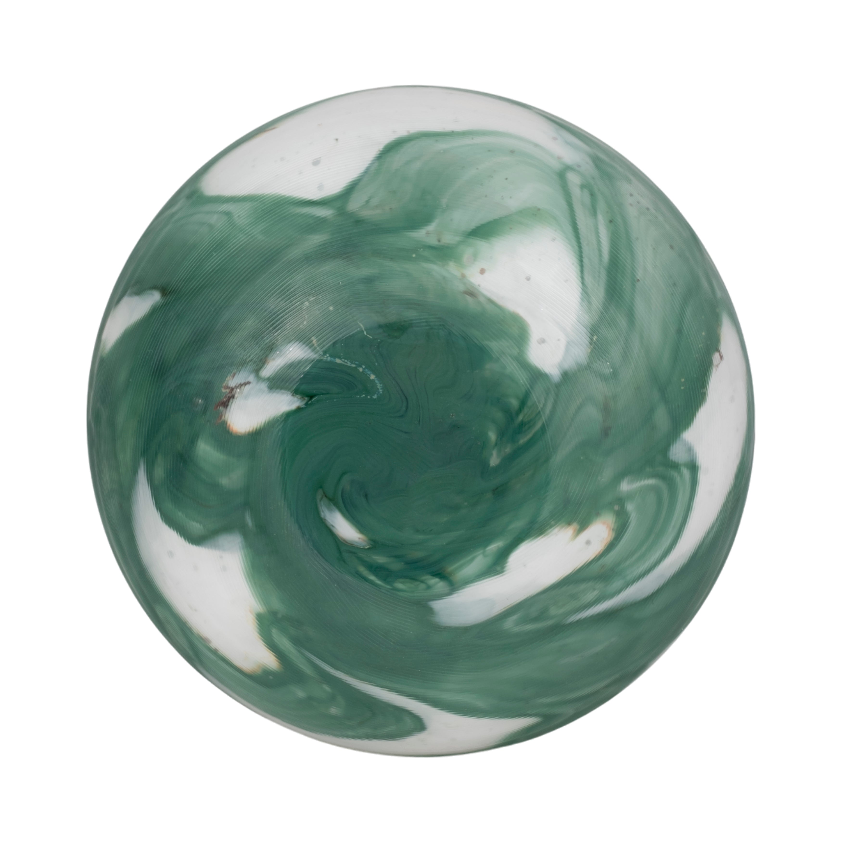 13" Ebb & Flow Vase, Green/clear - Decor Addict, LLC