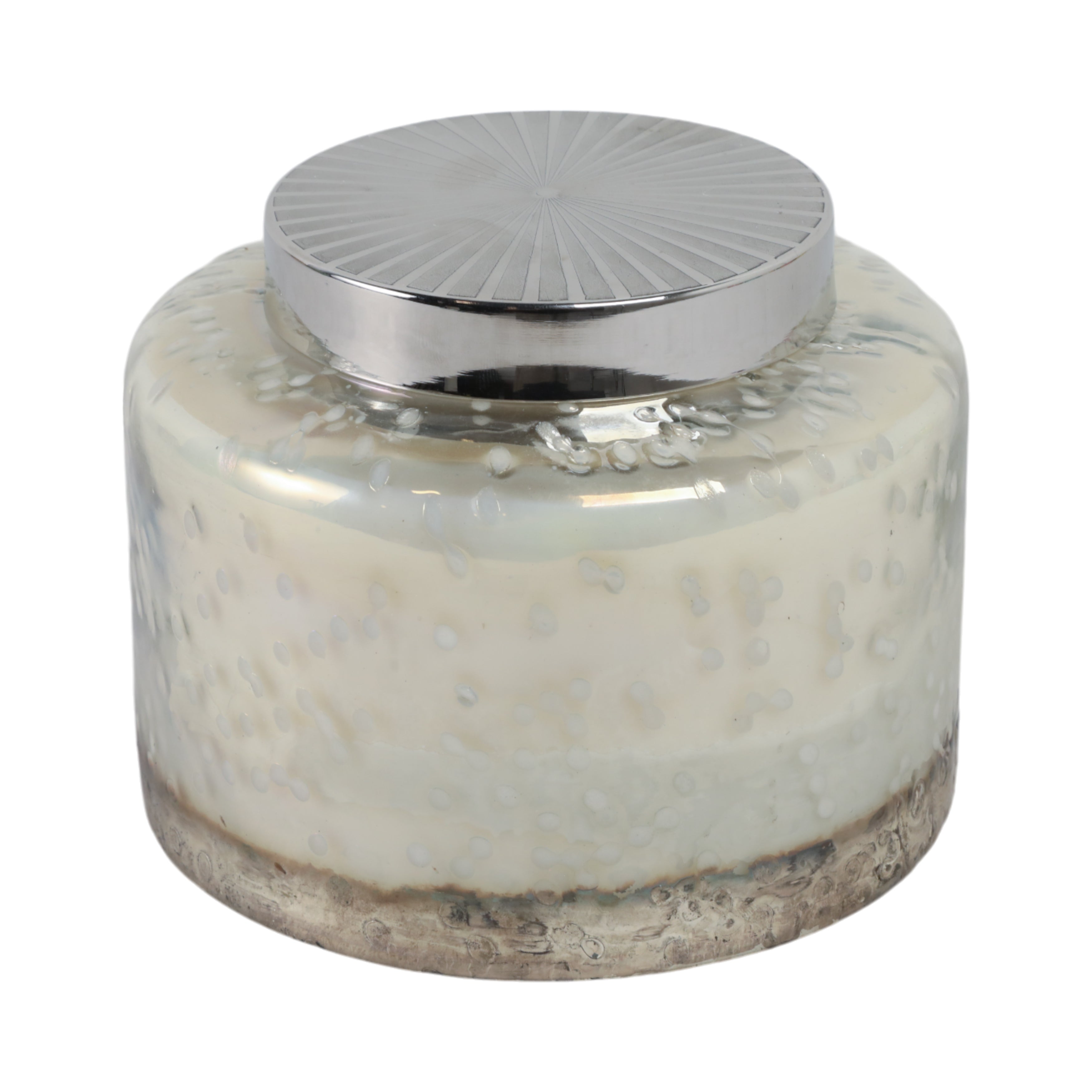 7" 71 Oz Lavender Speckle Lidded Candle, Lt Blue/s - Decor Addict, LLC