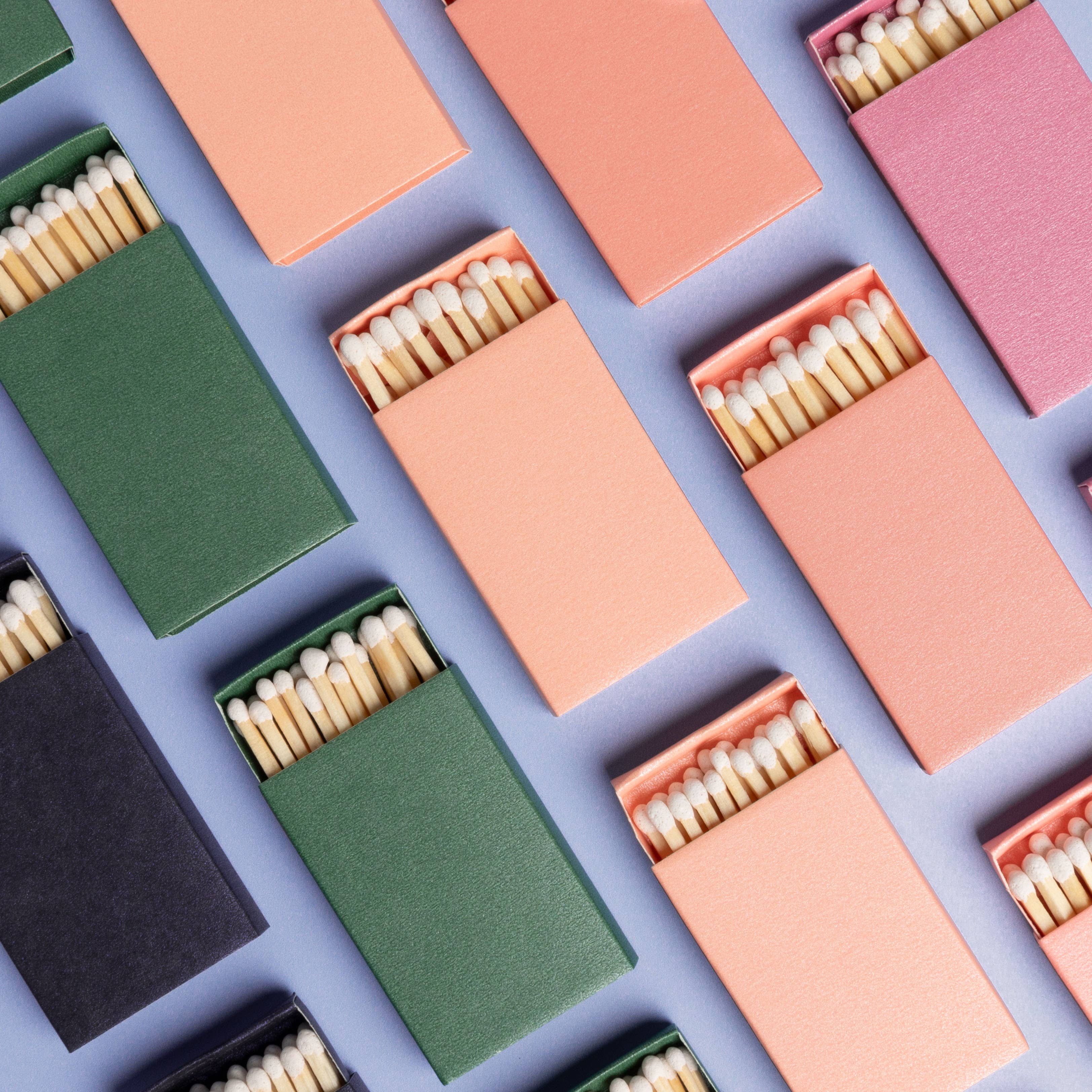 Iridescent Color Matchbox with White Matchsticks: Iridescent Black - Decor Addict, LLC