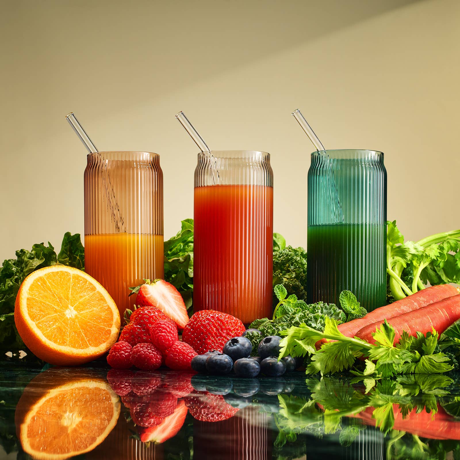 16oz Drinking Glass & Glass Straw/lid - Decor Addict, LLC