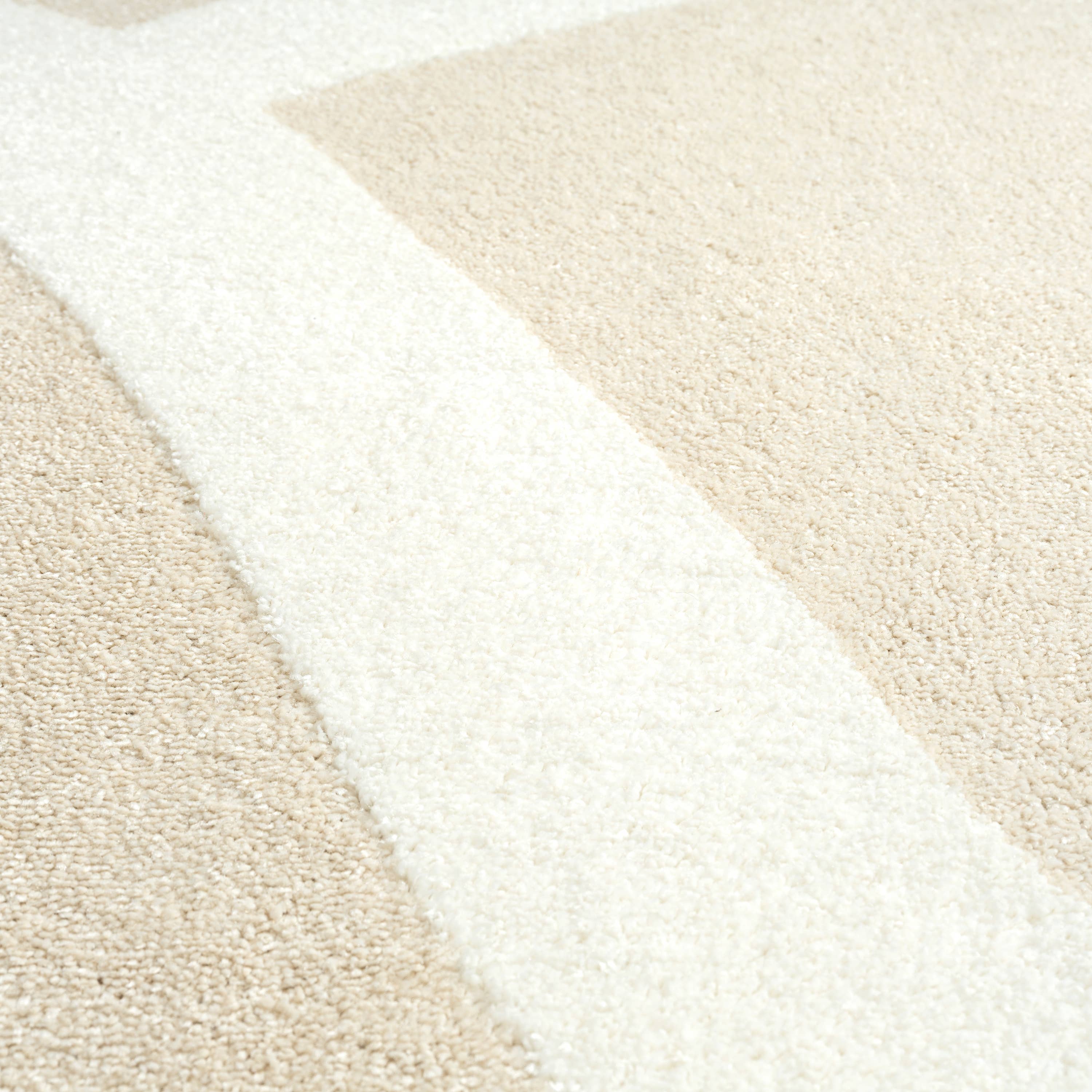 Modern Abstract Decorative Neutral Beige Area Rug: 2' x 3' - Decor Addict, LLC