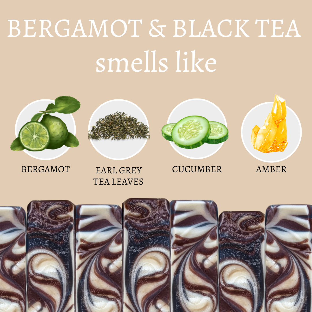 Bergamot and Black Tea Vegan Handmade Bar Soap - 4oz - Decor Addict, LLC