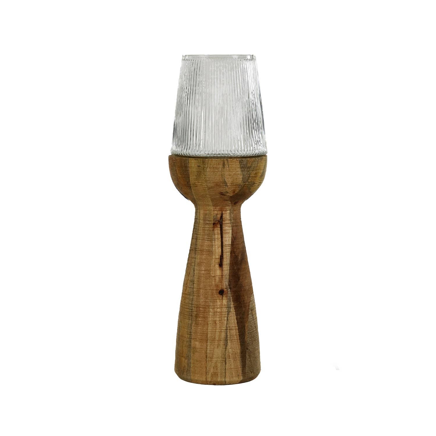 Arbre Natural Hurricane/Vase Mango Wood - Decor Addict, LLC