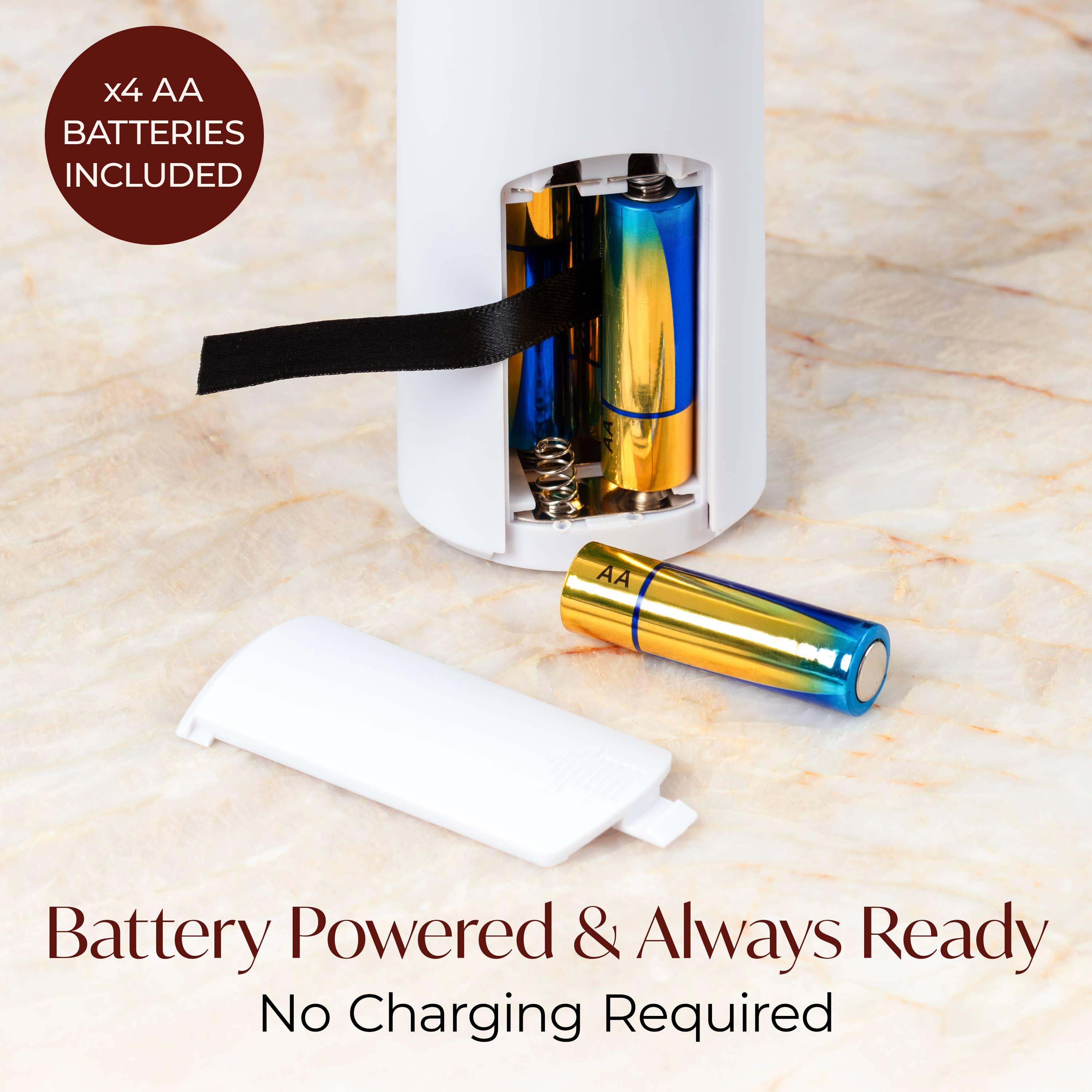 Vin Fresco Electric Wine Opener, Battery-Powered Corkscrew: White & Rose Gold - Decor Addict, LLC