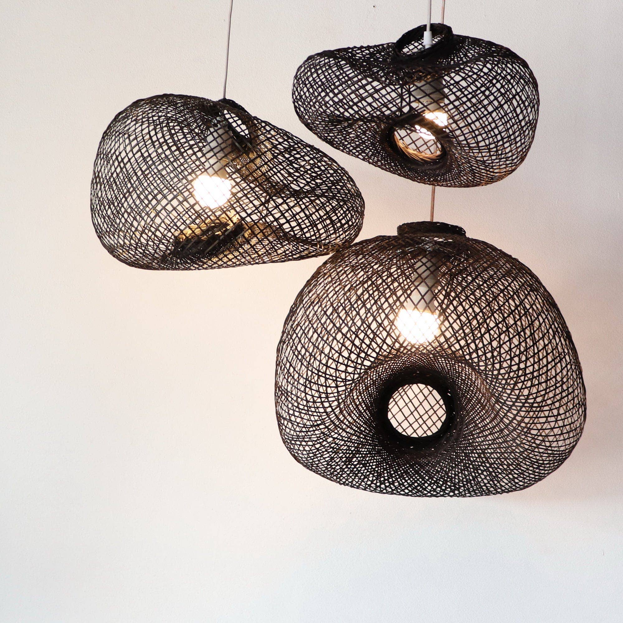Reshape able bamboo pendant light: Natural / F - Decor Addict, LLC