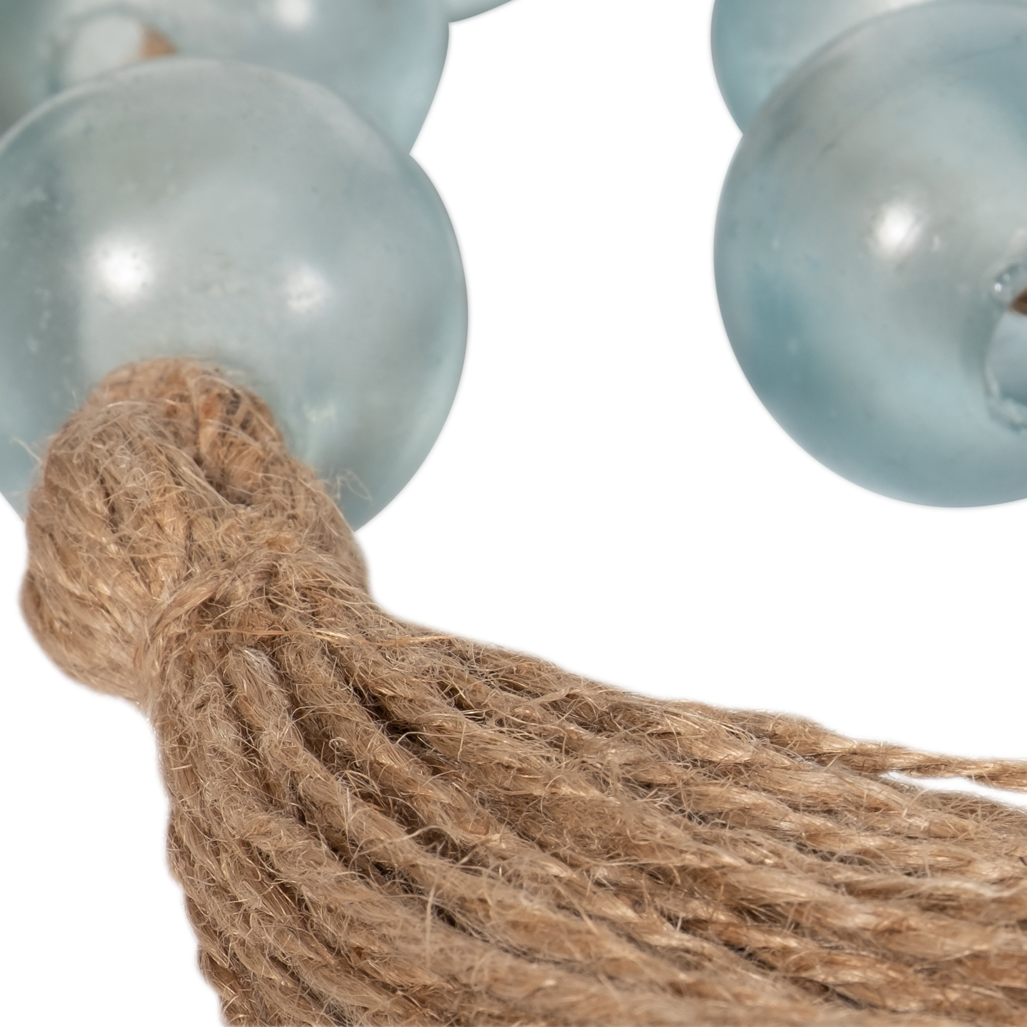 Glass, 34x1 Beaded Garland W/ Tassel, Blue - Decor Addict, LLC