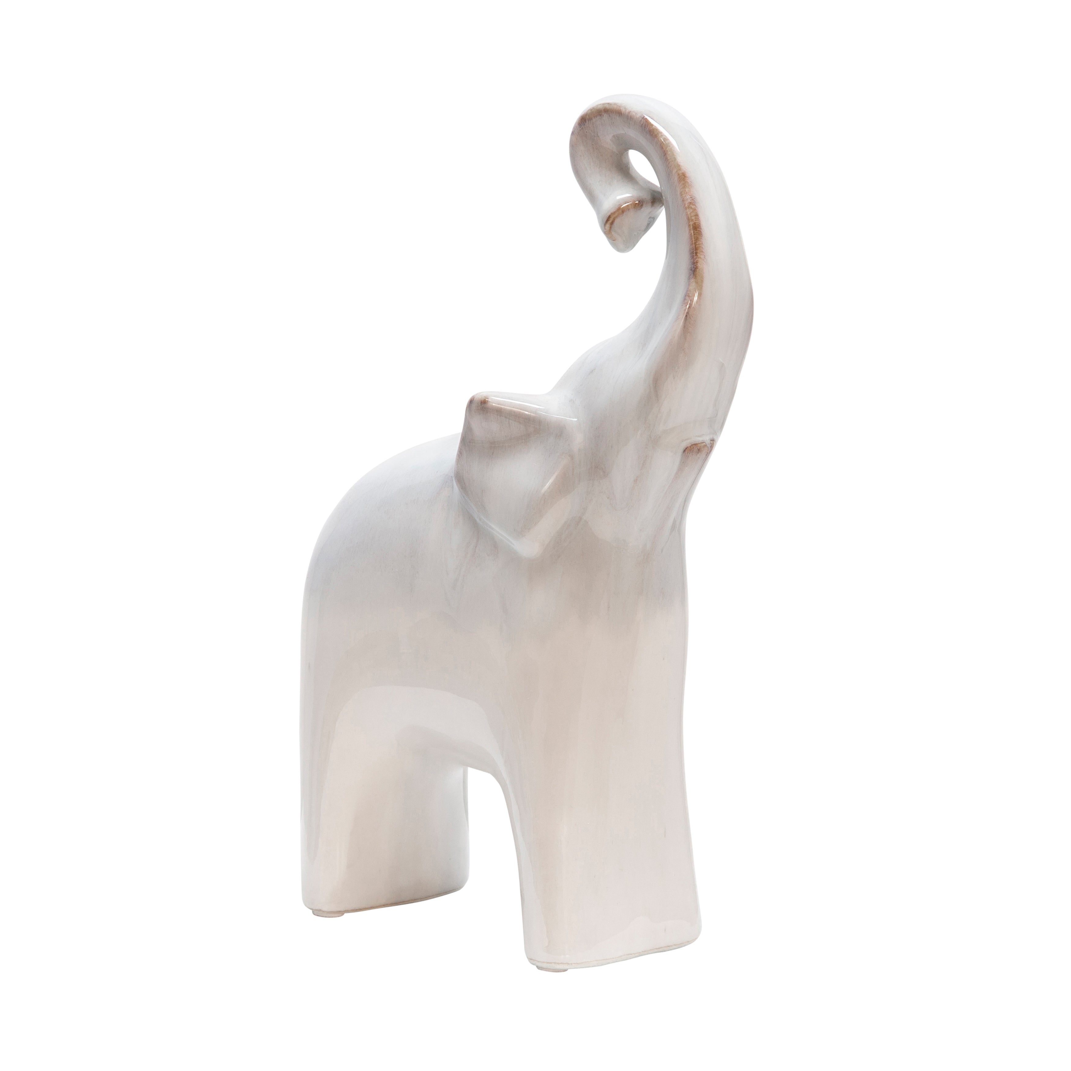 Ceramic 6x11" Elephant, Cream - Decor Addict, LLC